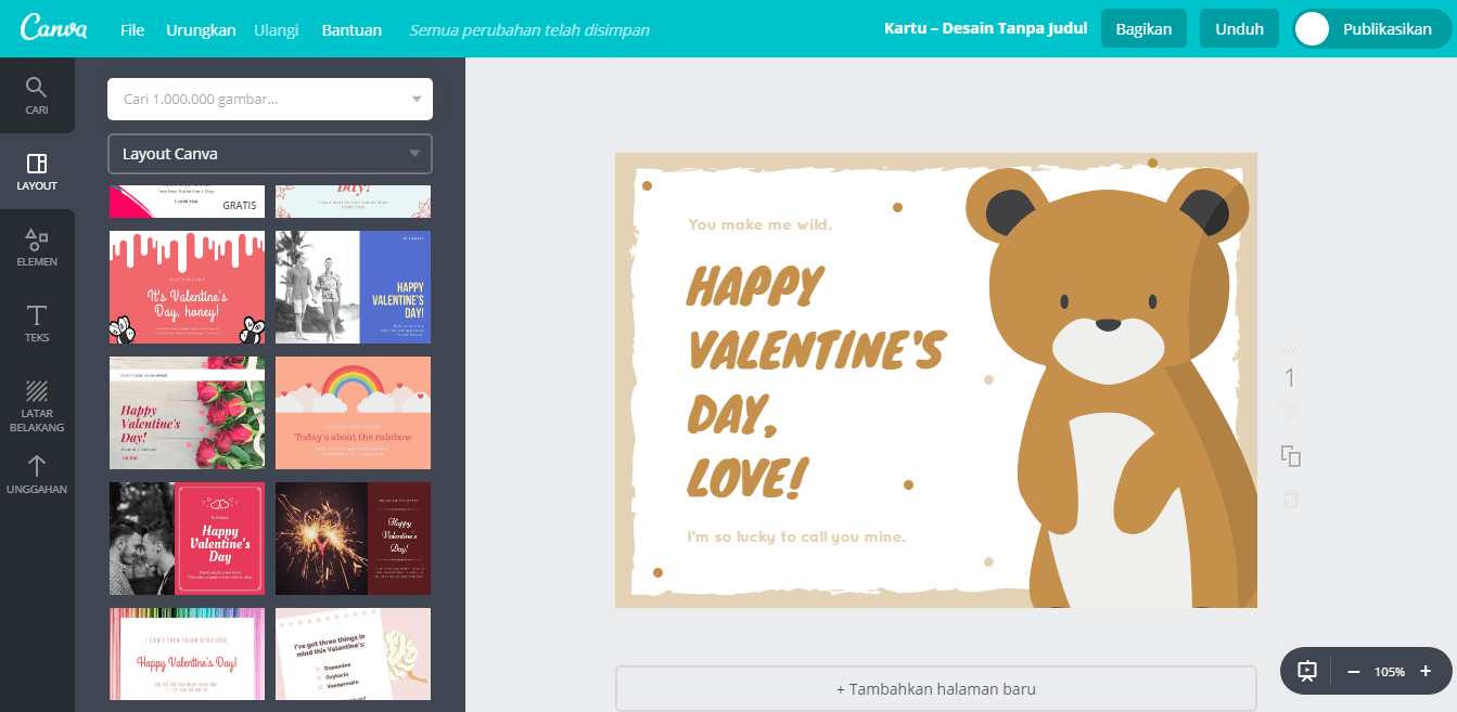 Kartu Ucapan Valentine Kartu Ucapan Valentine