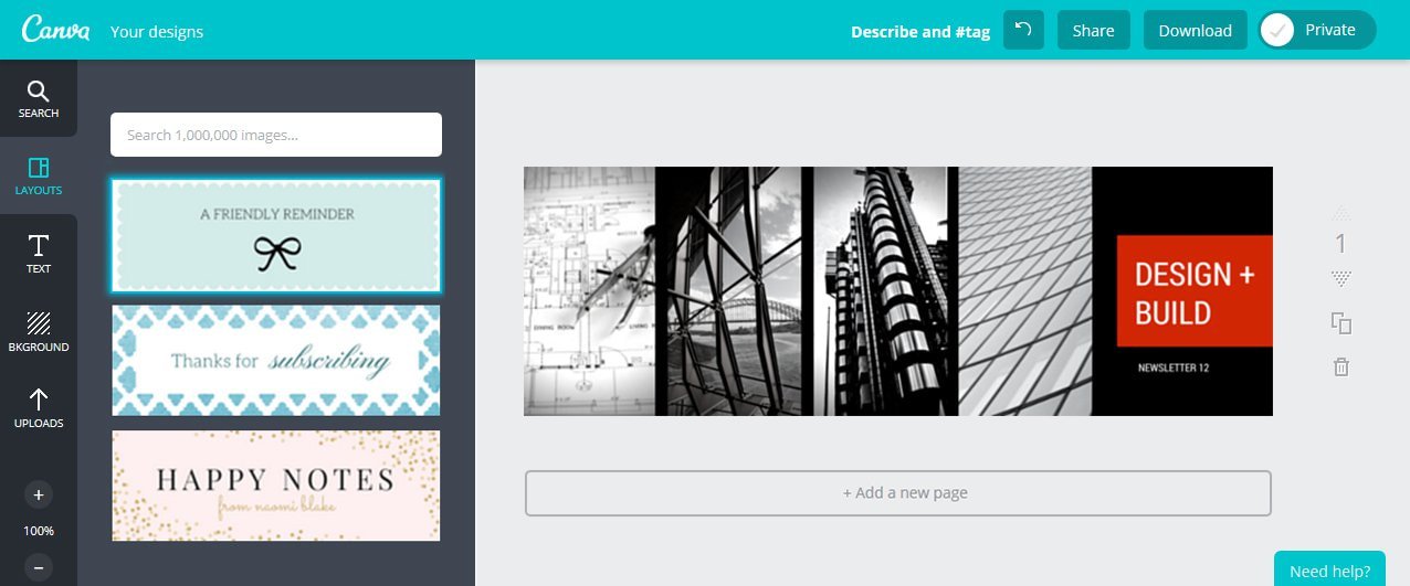 Create a Email Header in Canva