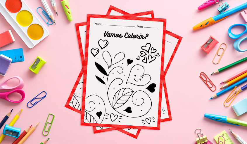 Crie agora diferentes desenhos para colorir de coração