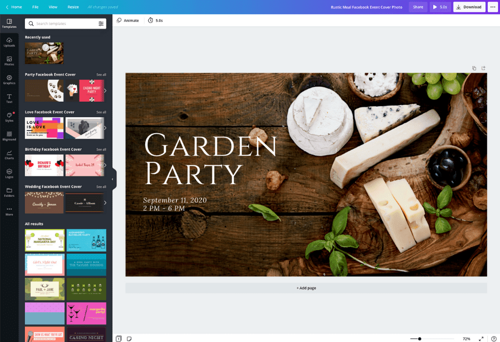 How to make a Facebook event cover photo - Canva