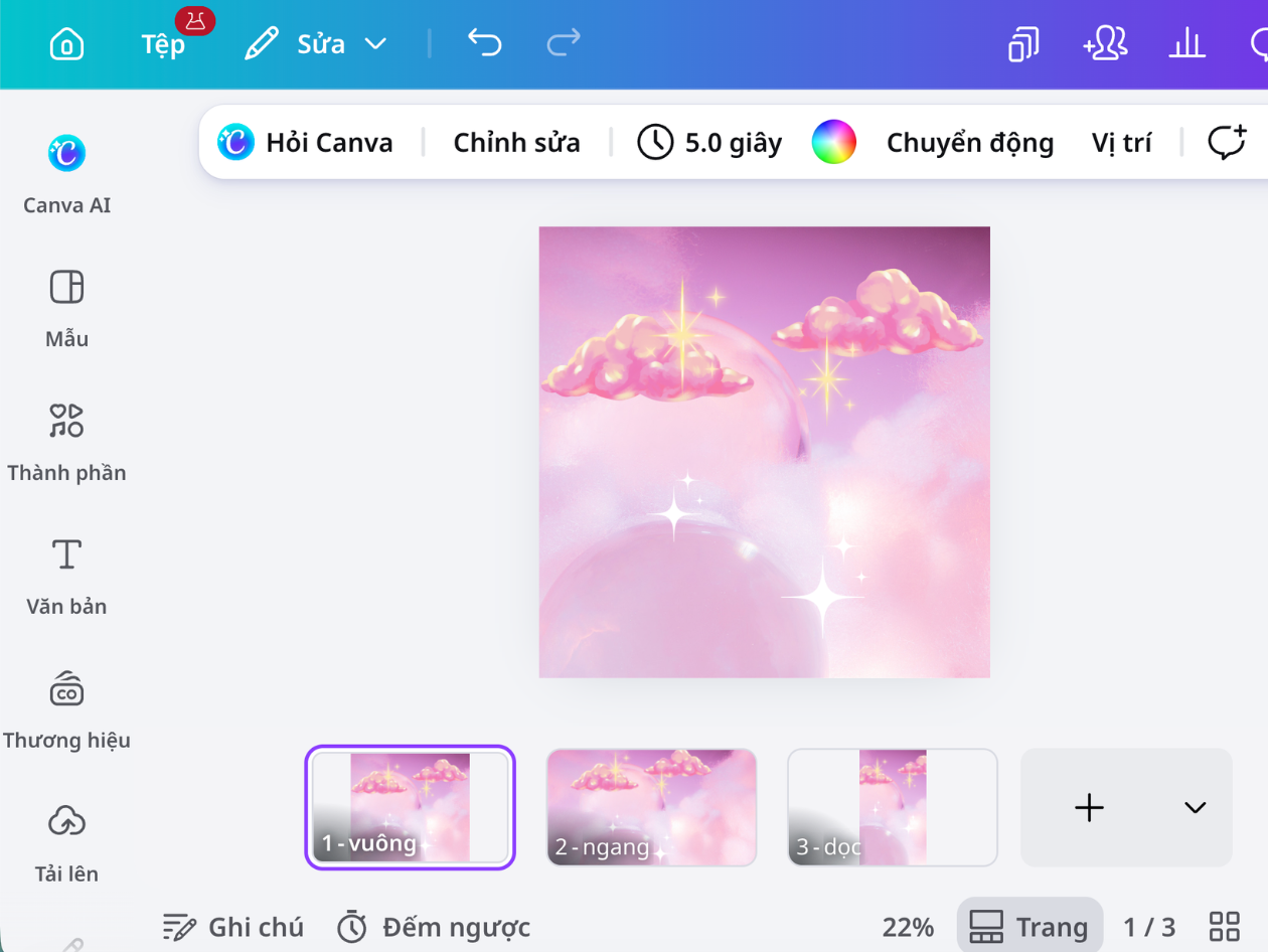 Thiết kế Canva với nền lấp lánh cho ảnh, bài đăng và hình nền