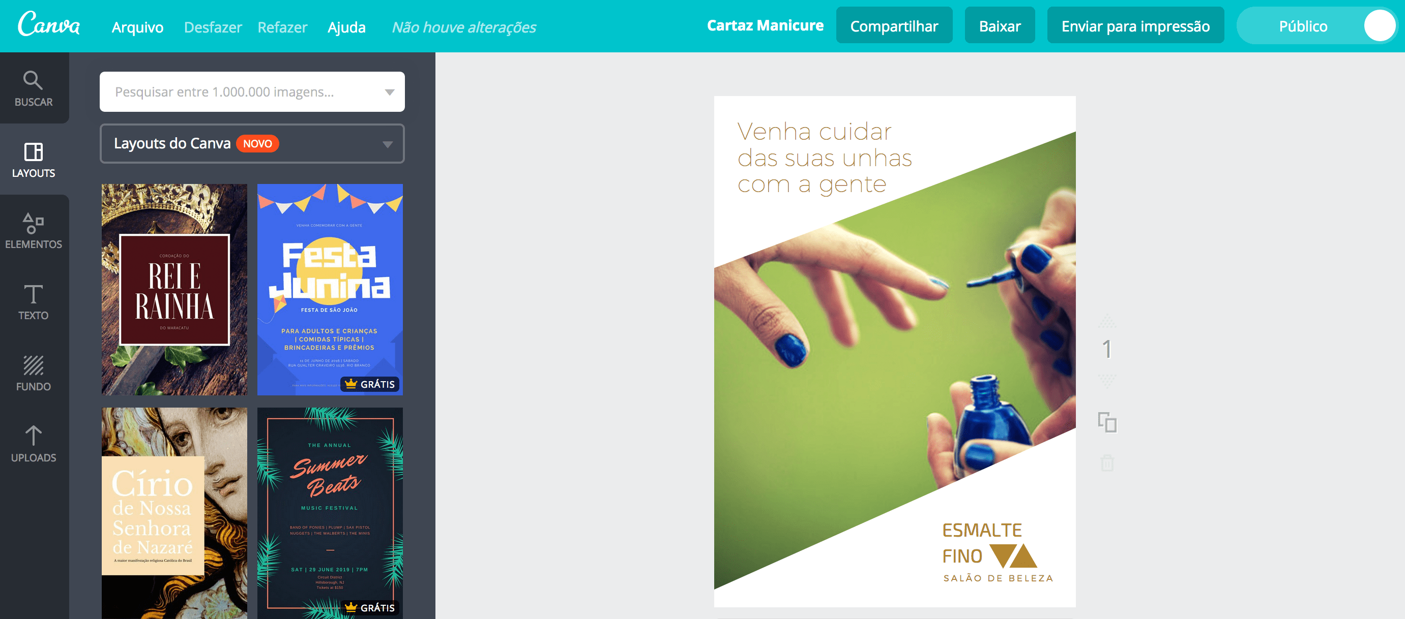 Cartaz de manicure