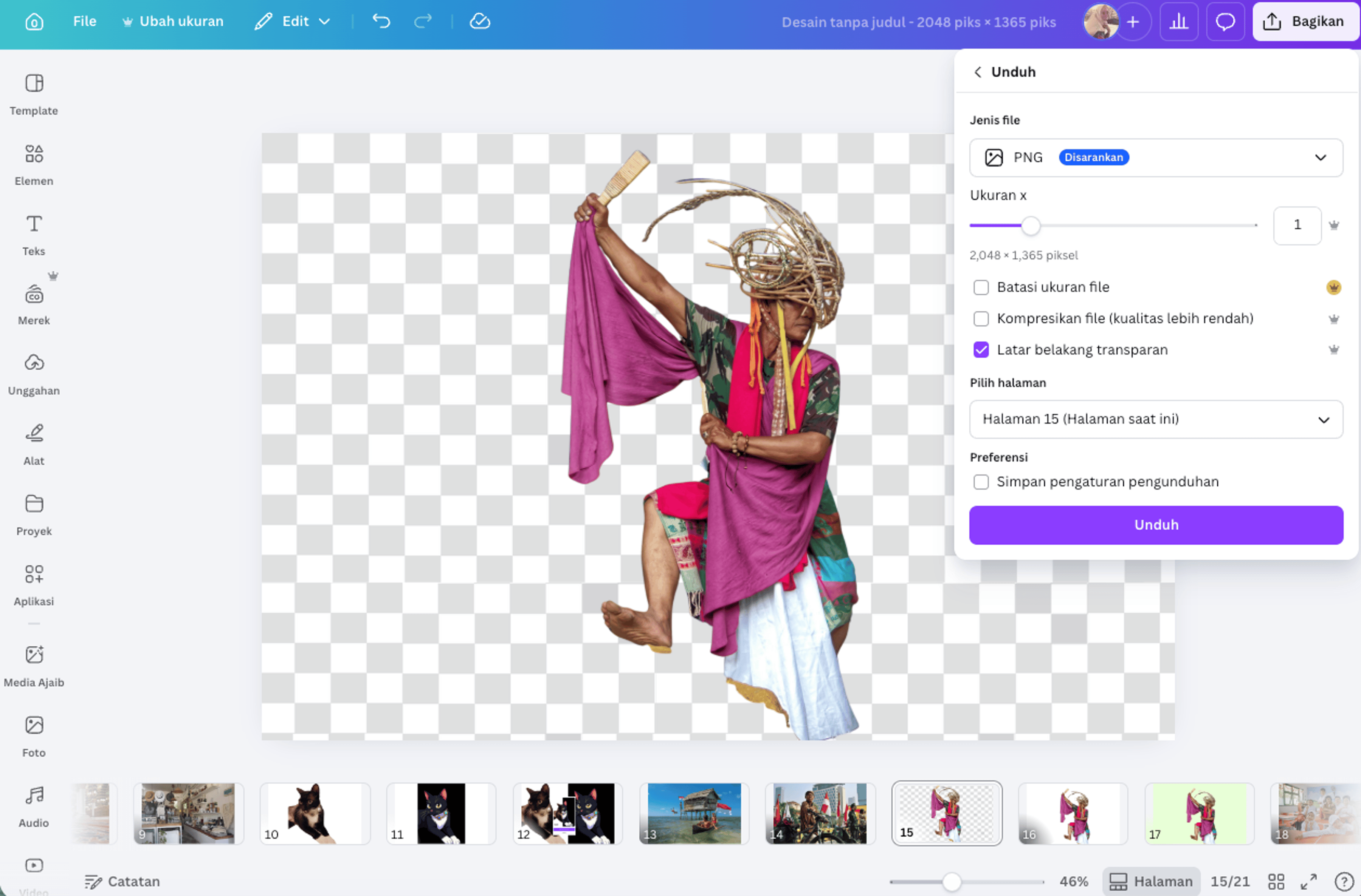 Cara menghapus latar belakang foto di Canva