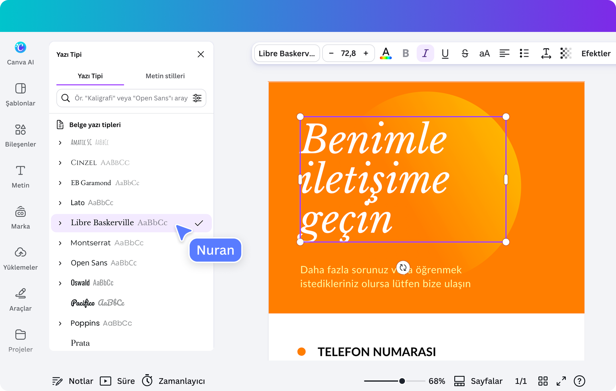 PDF birleştirme programı - Canva
