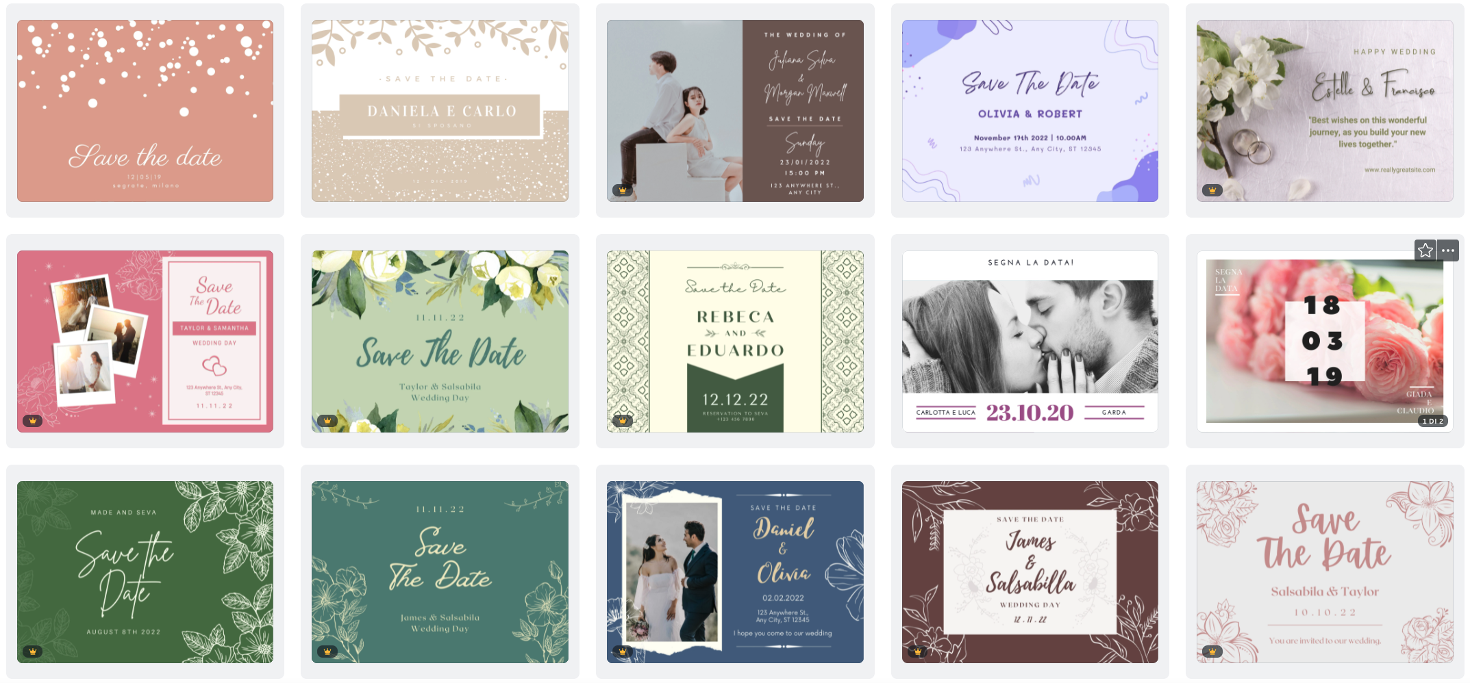 Creazione Save the date Canva