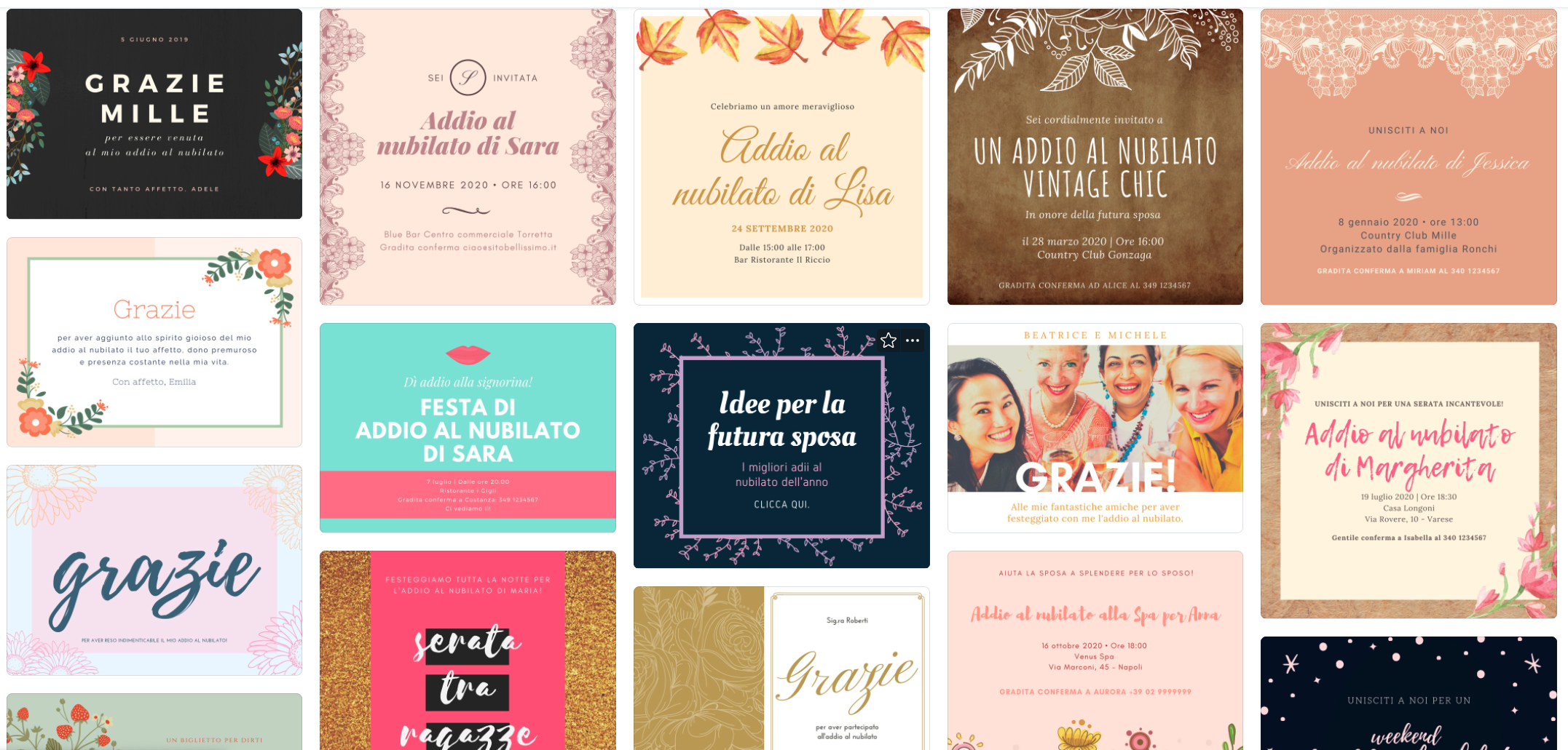 Idee inviti addio al nubilato Creazione inviti addio al nubilato