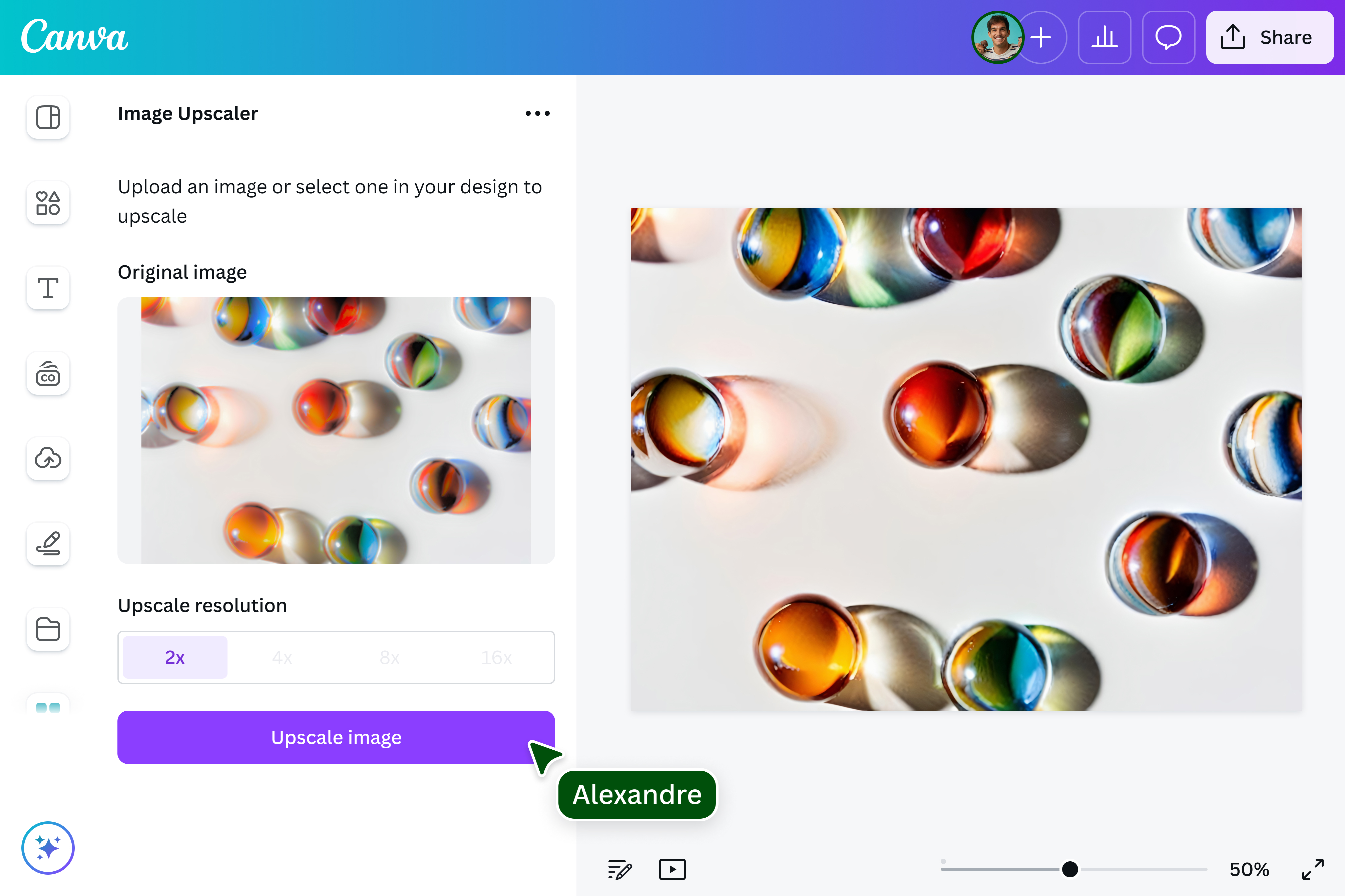 Upload your image to enhance and upscale