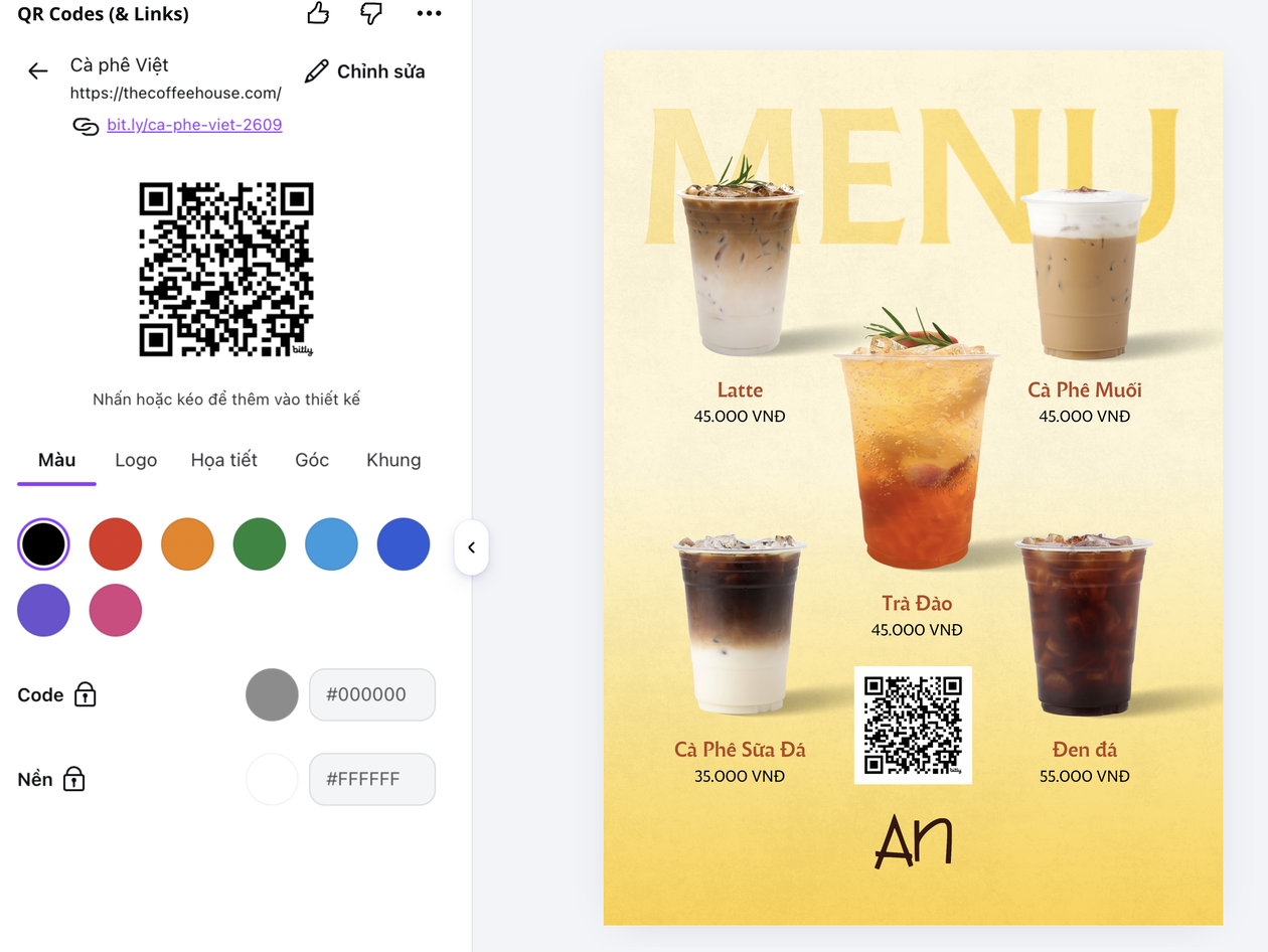 Chia sẻ link rút gọn hoặc mã QR để dễ dàng truy cập