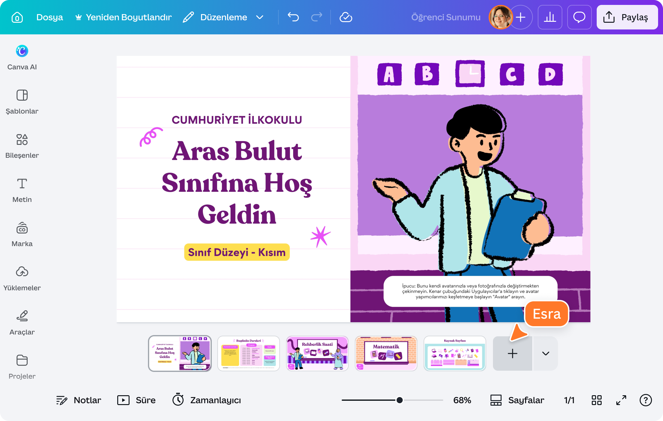 PDF sayfa ekleme - Canva