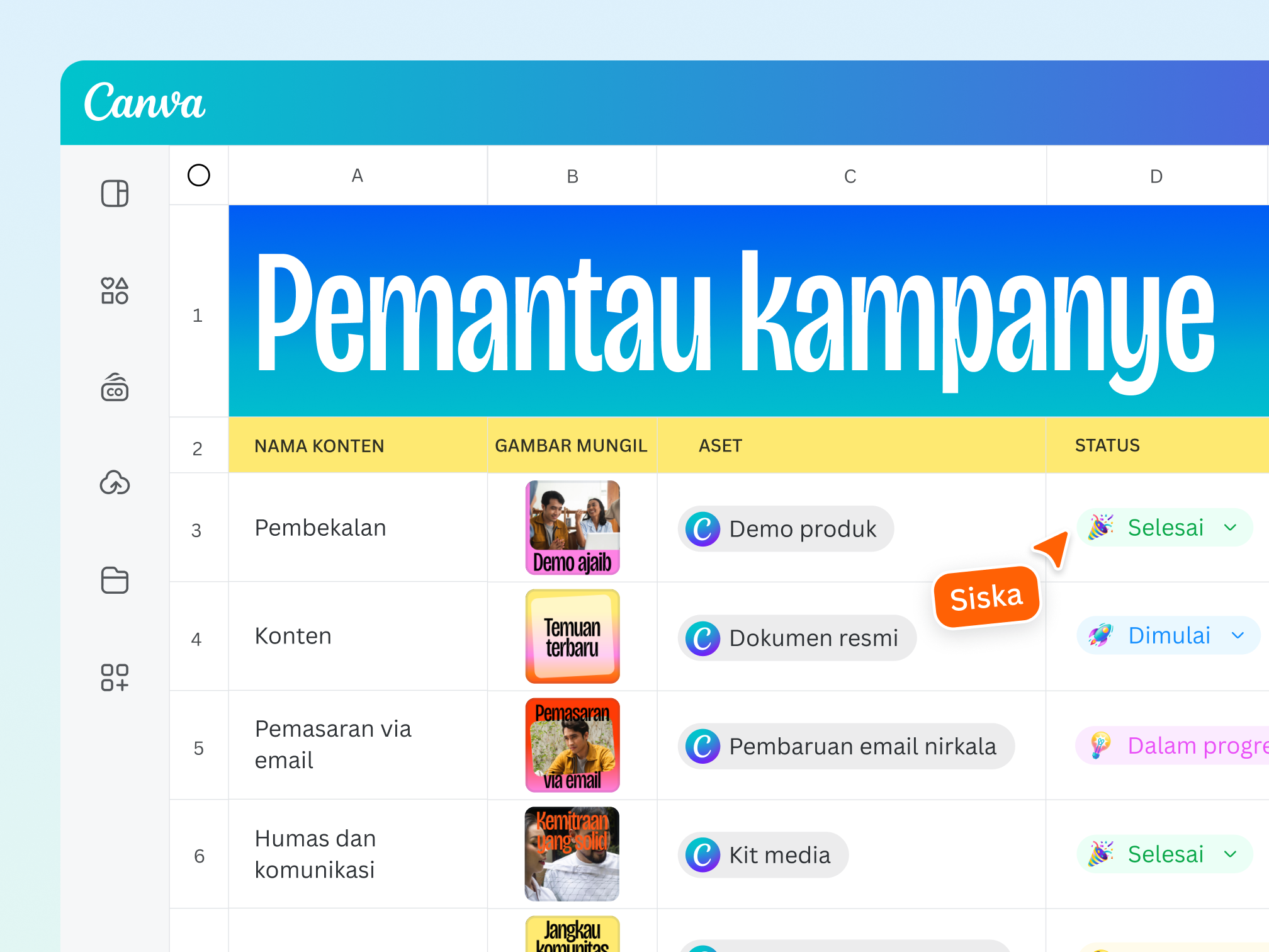 Revolusi spreadsheet memukau masa kini