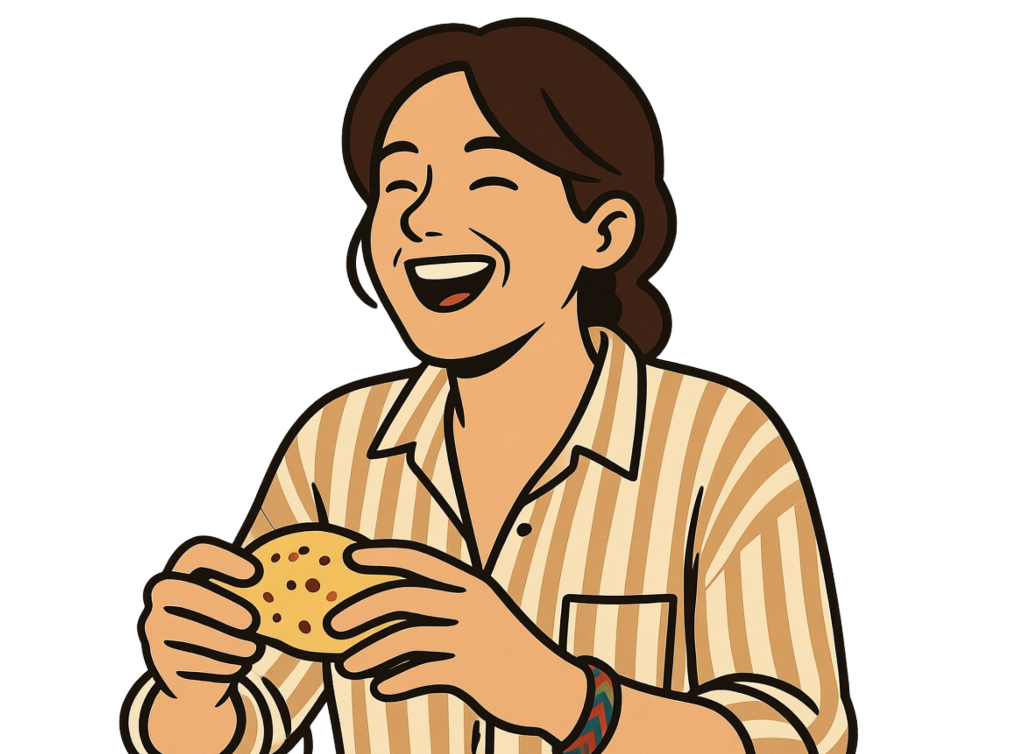 Foto de una mujer convertida en caricatura con Canva.