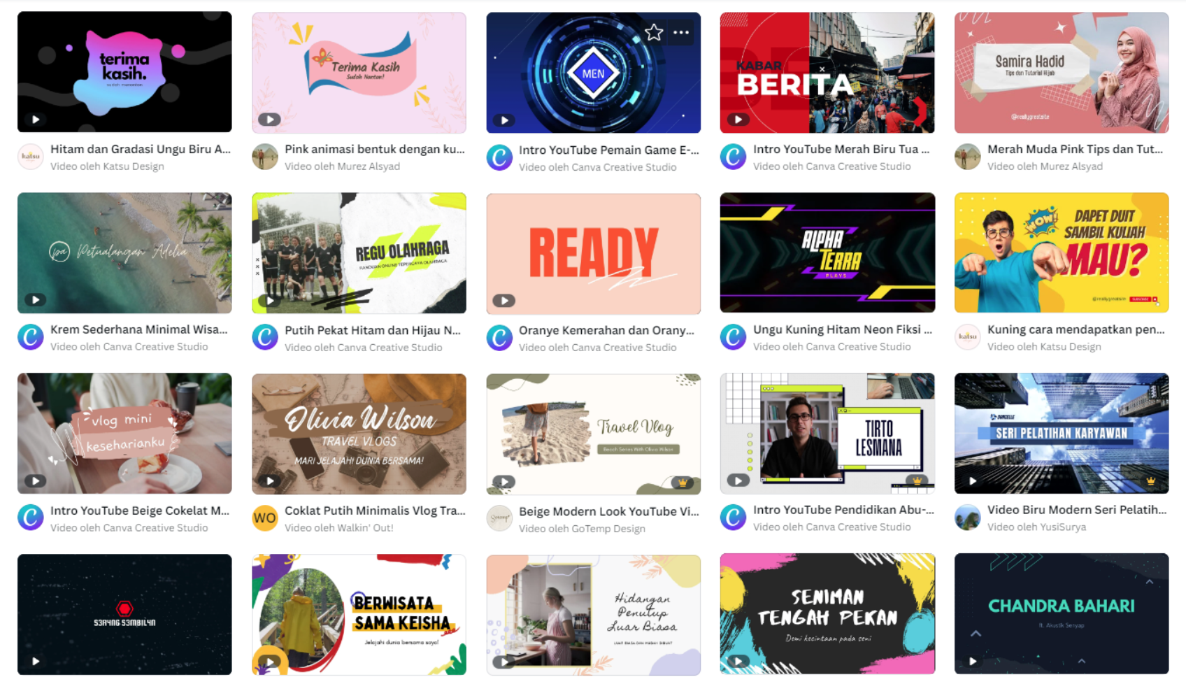 Desain intro video Canva Desain intro video Canva