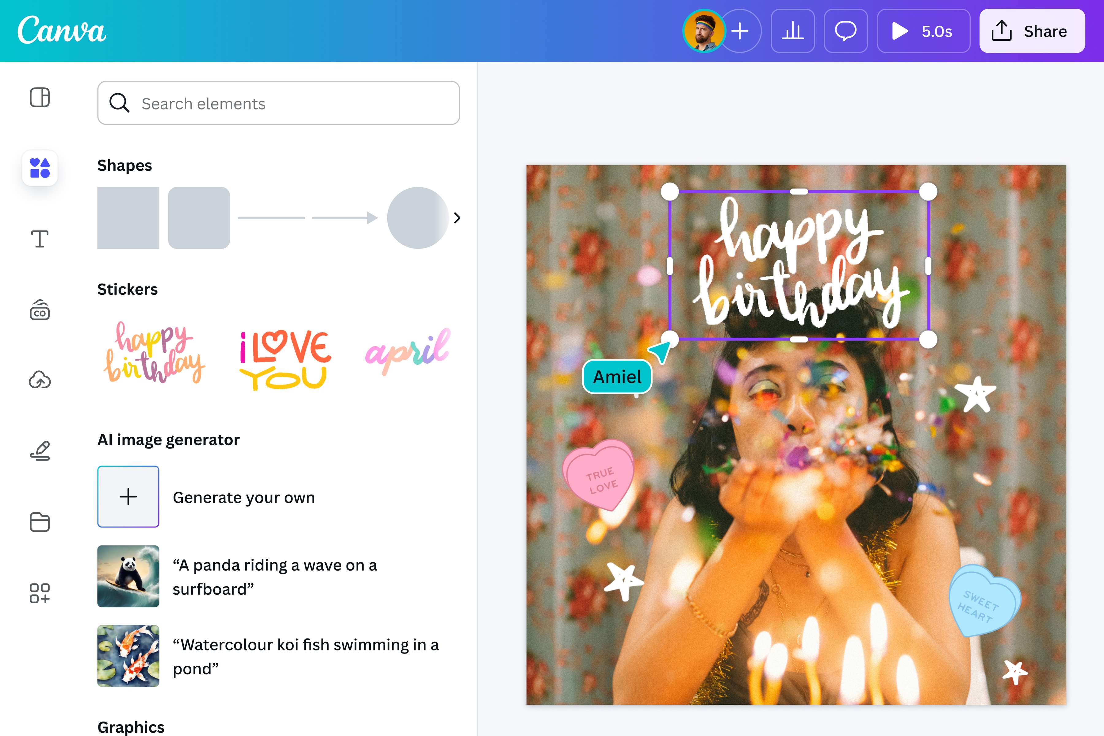 Add stickers to your animated photos