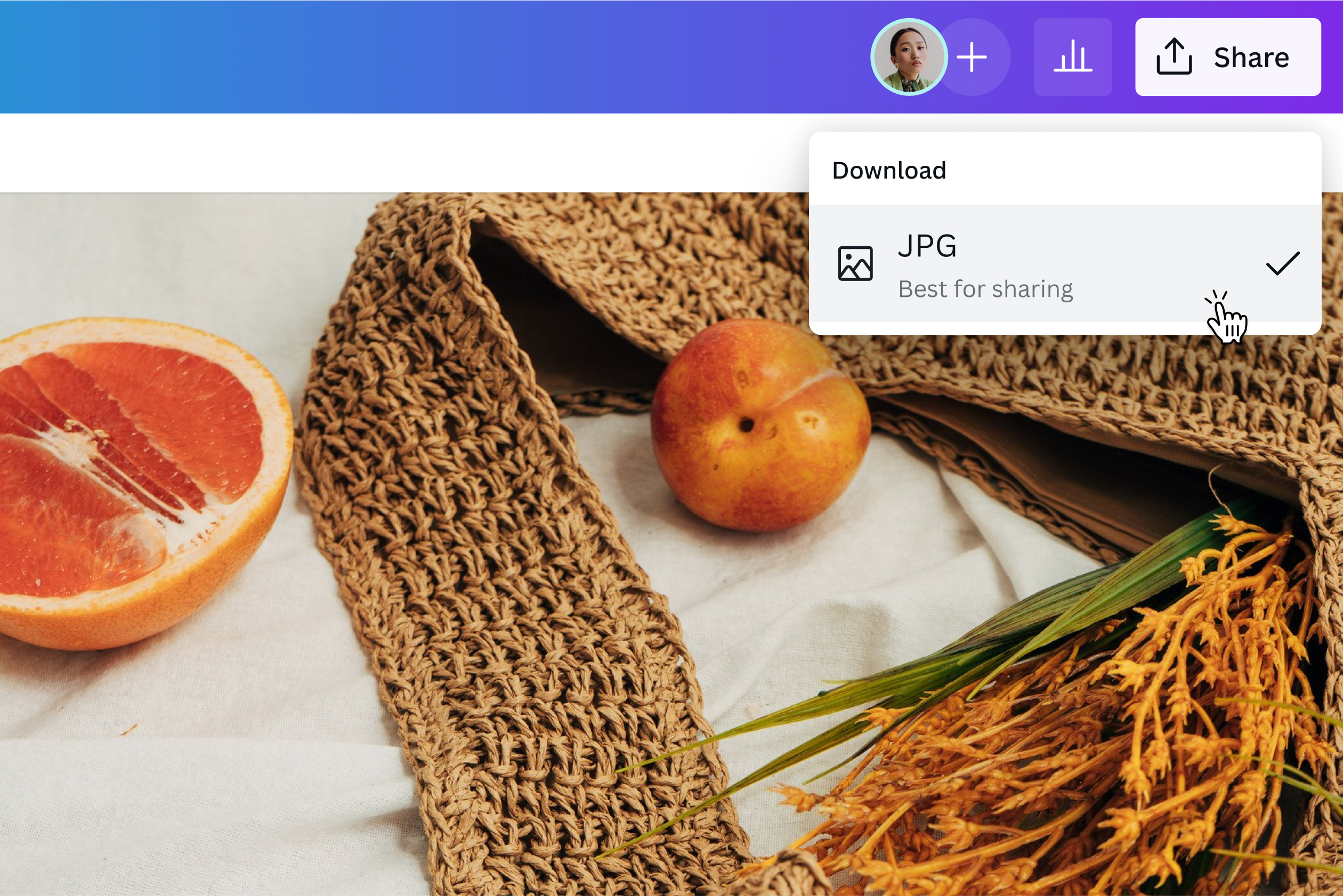 Konversi WebP ke JPG di Canva
