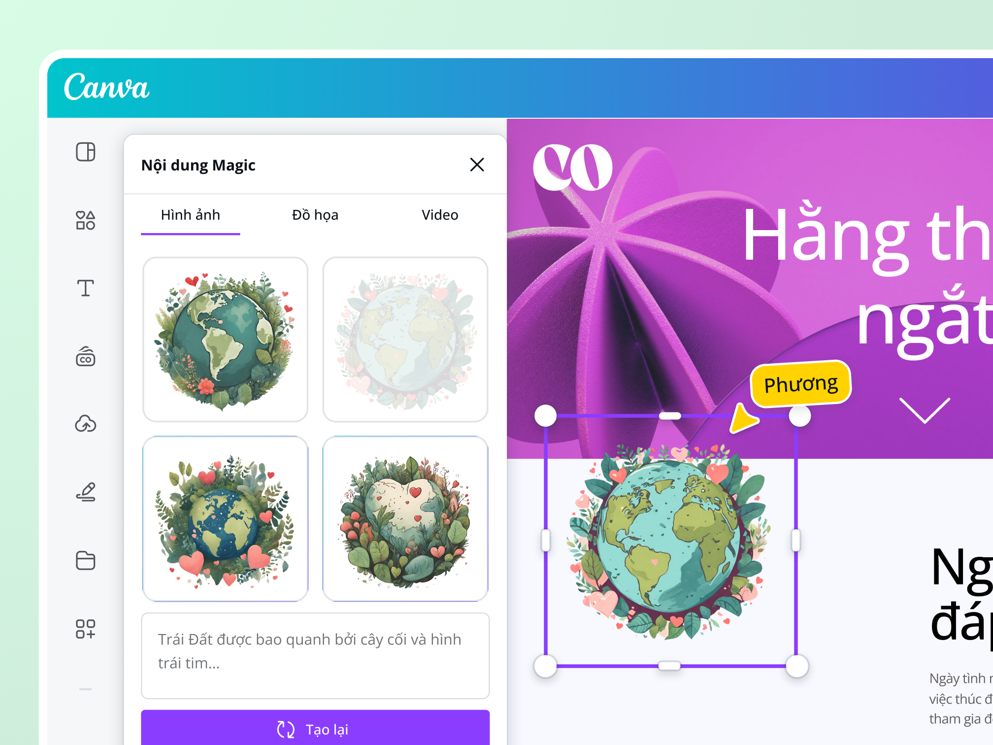 Công cụ tạo hình ảnh bằng AI của Canva giúp công việc sáng tạo trở nên dễ dàng hơn