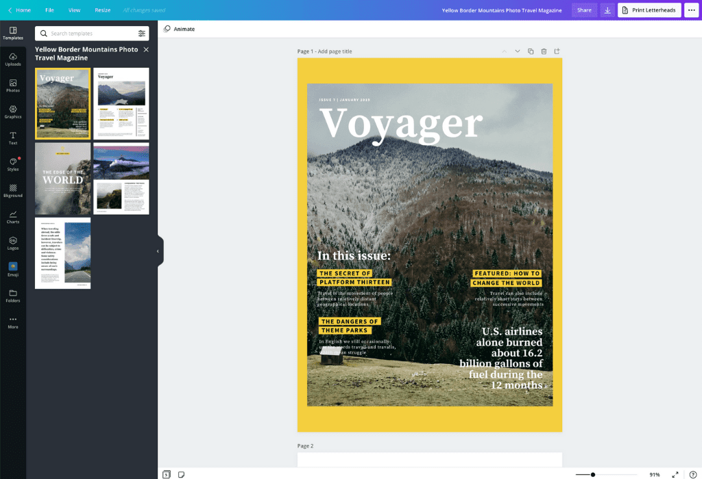 How to make a magazine cover - Canva