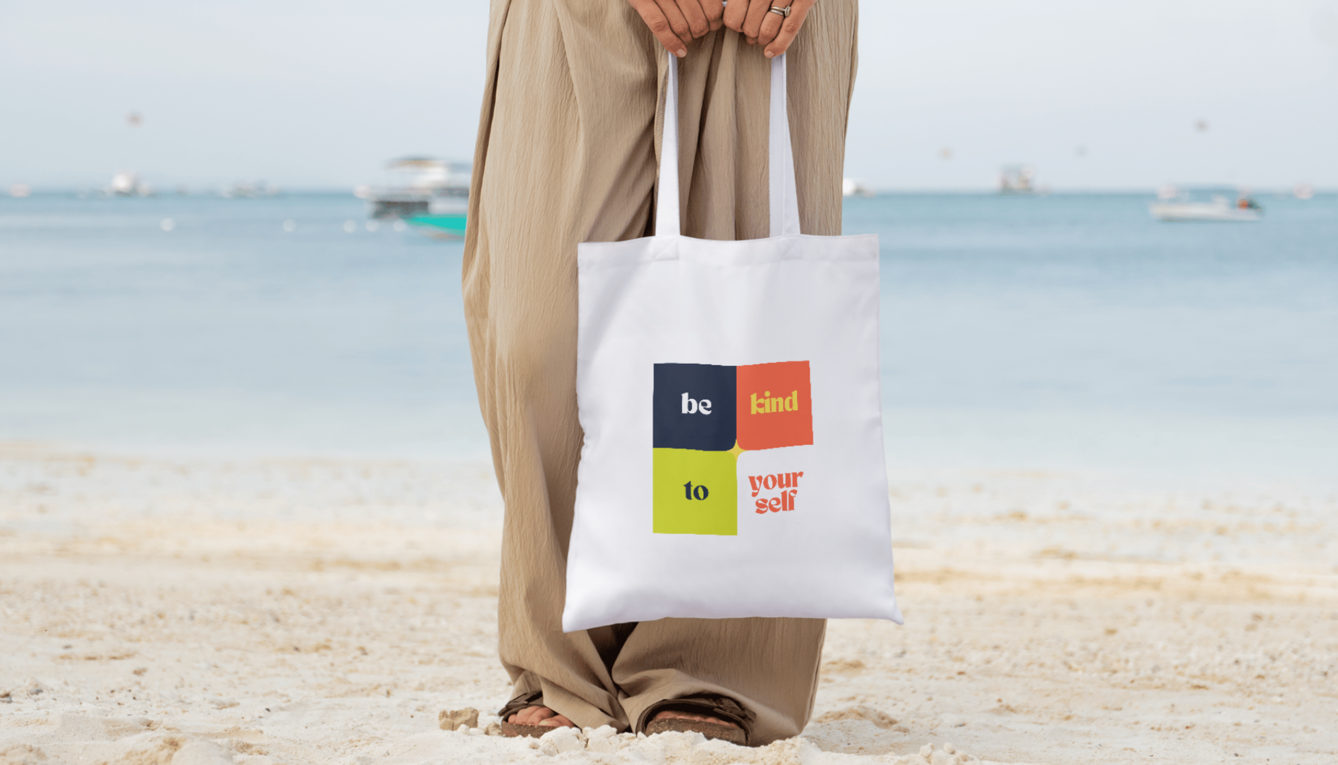 Anteprima shopper mockup creata su Canva