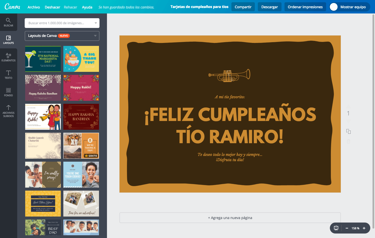 Tarjetas de cumpleaños para tíos