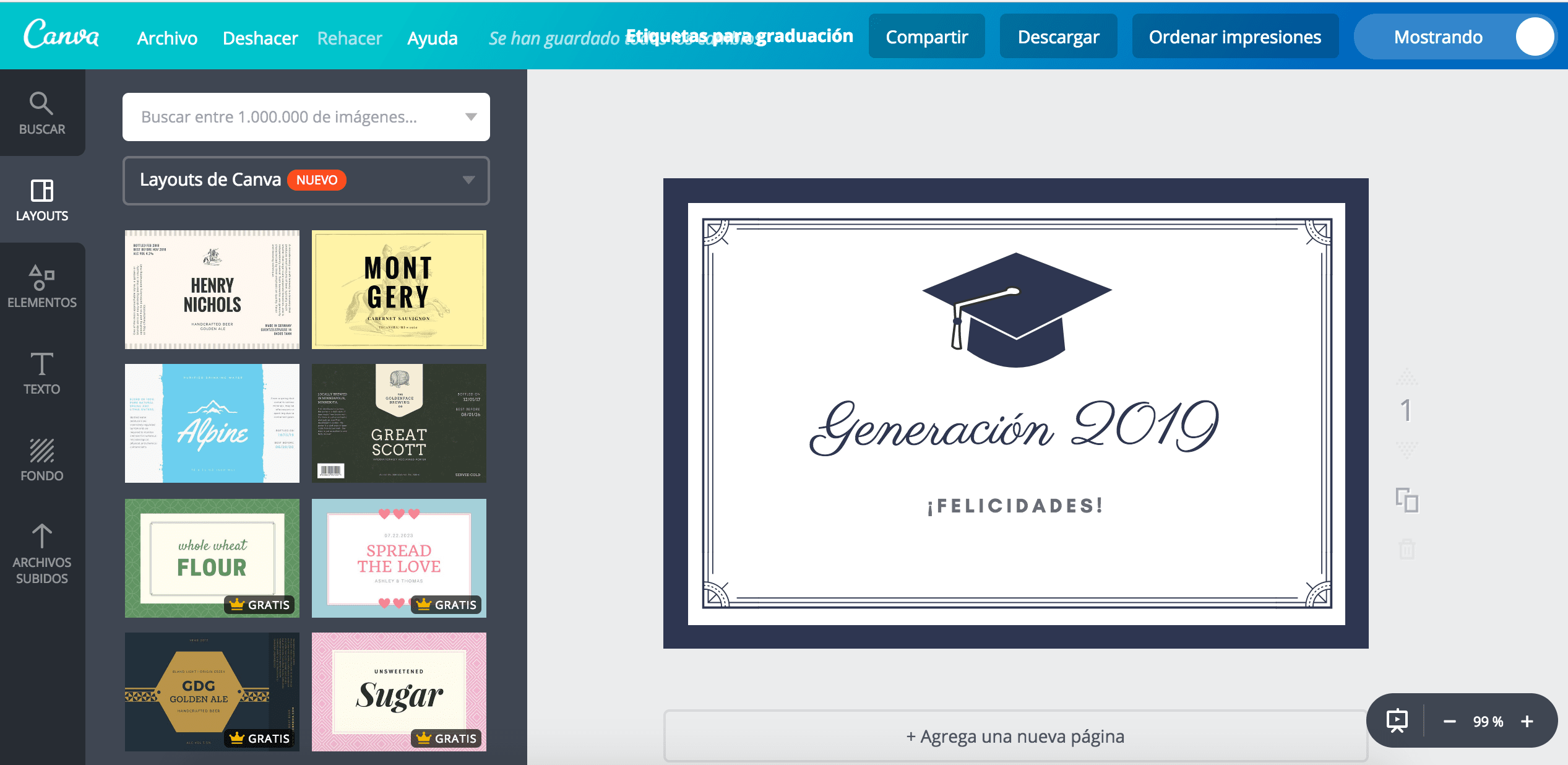 Etiquetas para graduacion