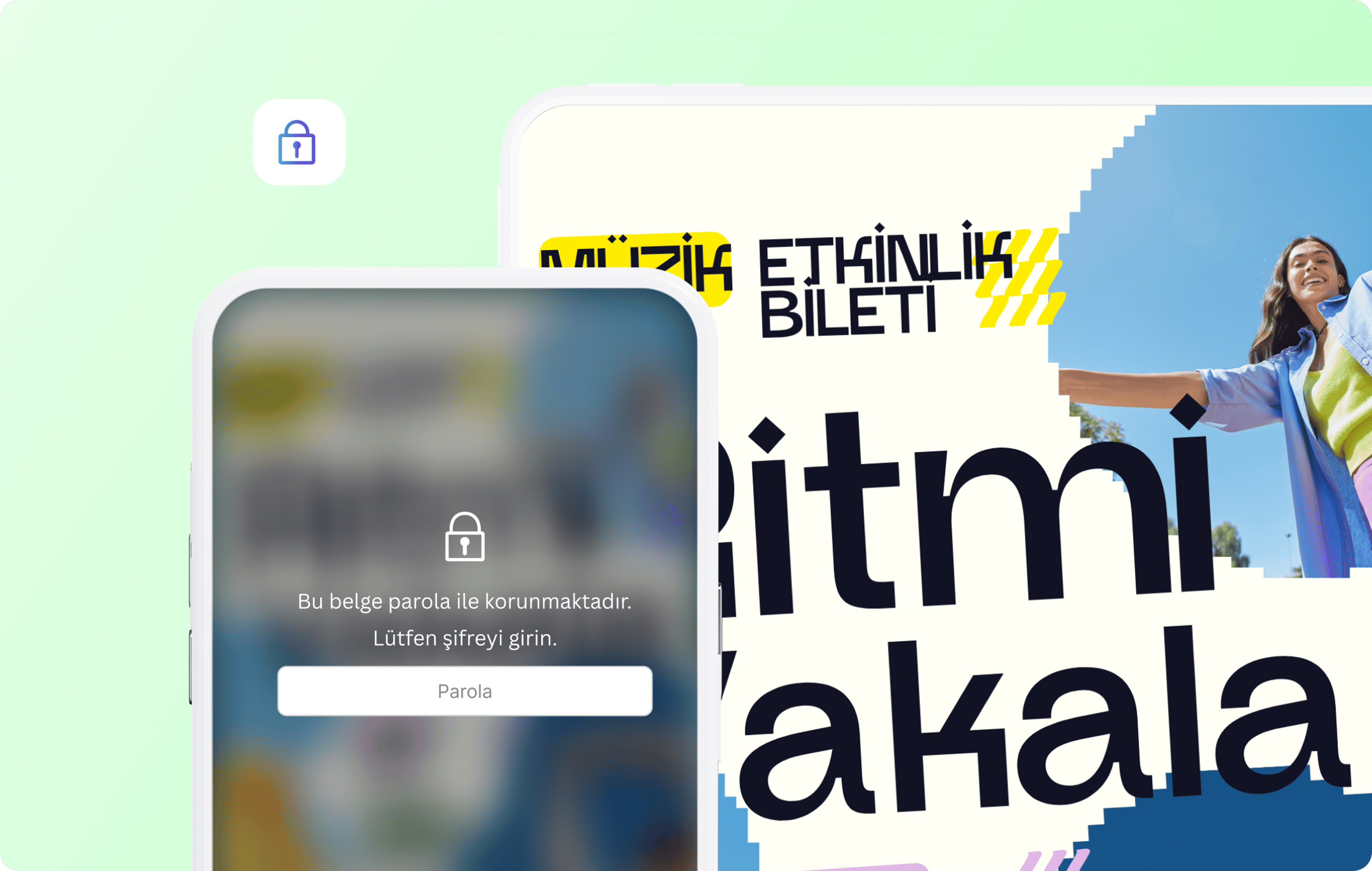 PDF'e şifre ekleyin - Canva
