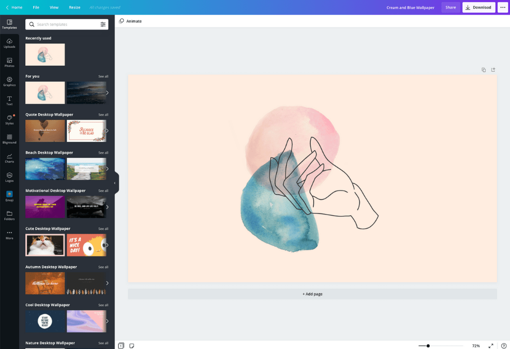 Cara membuat wallpaper - Canva