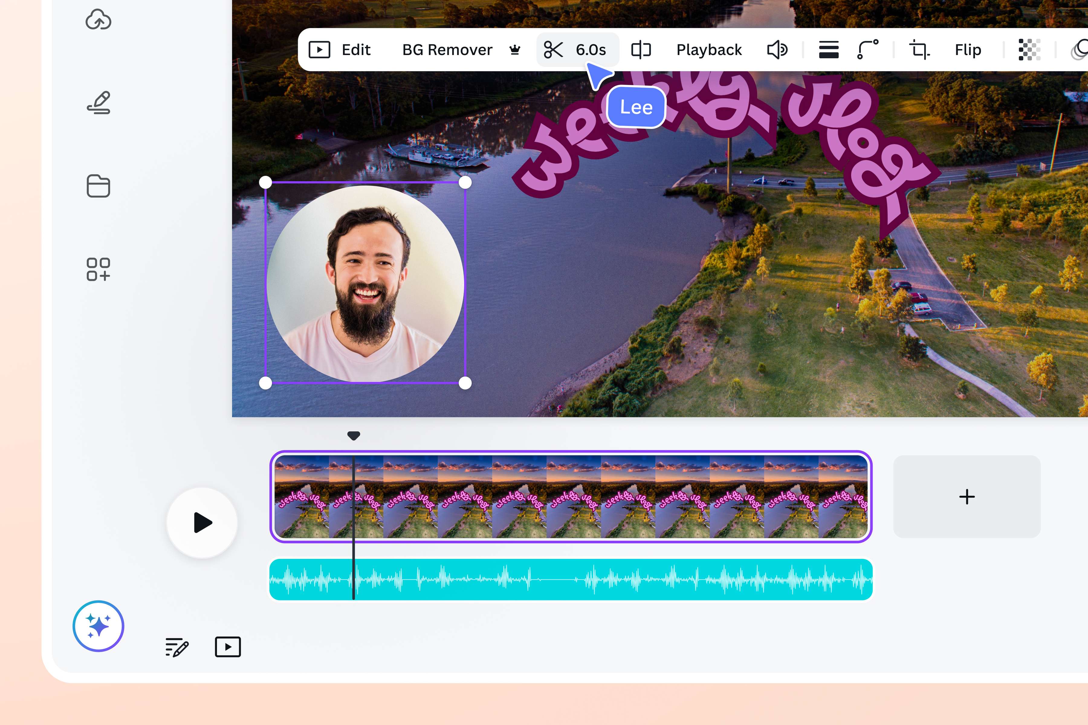 Add your video recording to your social media post