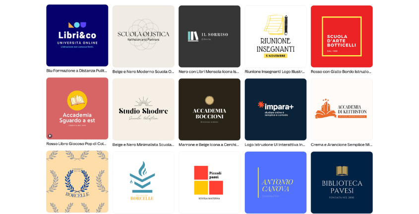 Creare logo scolastico Crea un logo scuola