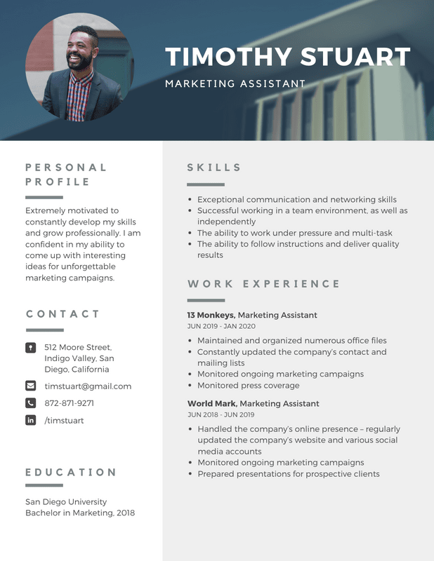 Resume Template Size