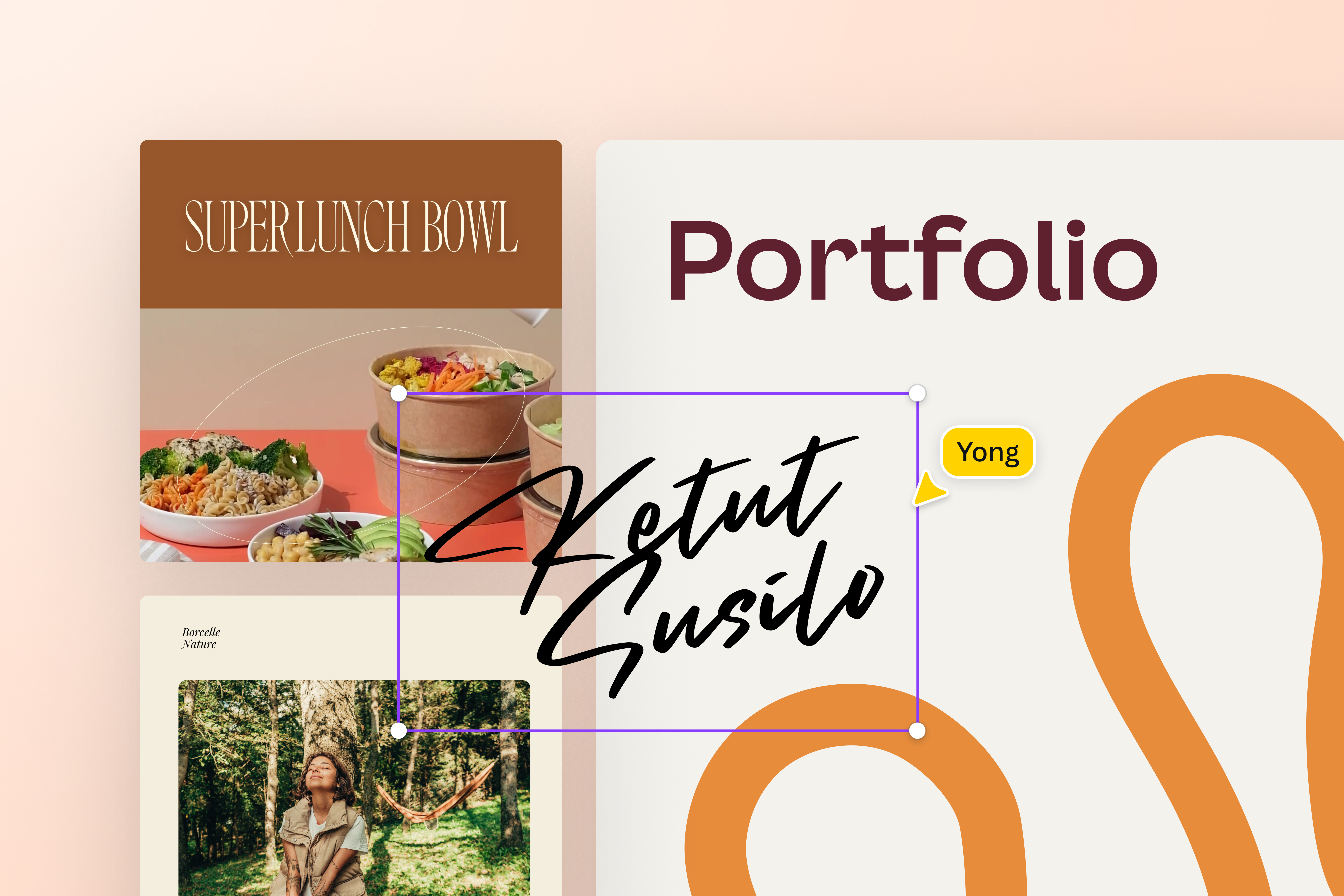 Add your transparent signature image to your portfolio