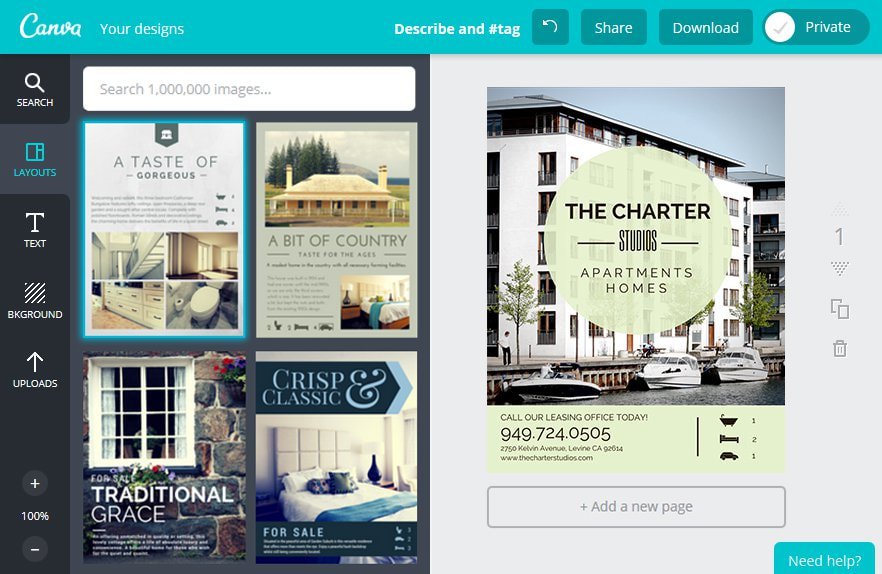 flyer bisnis canva