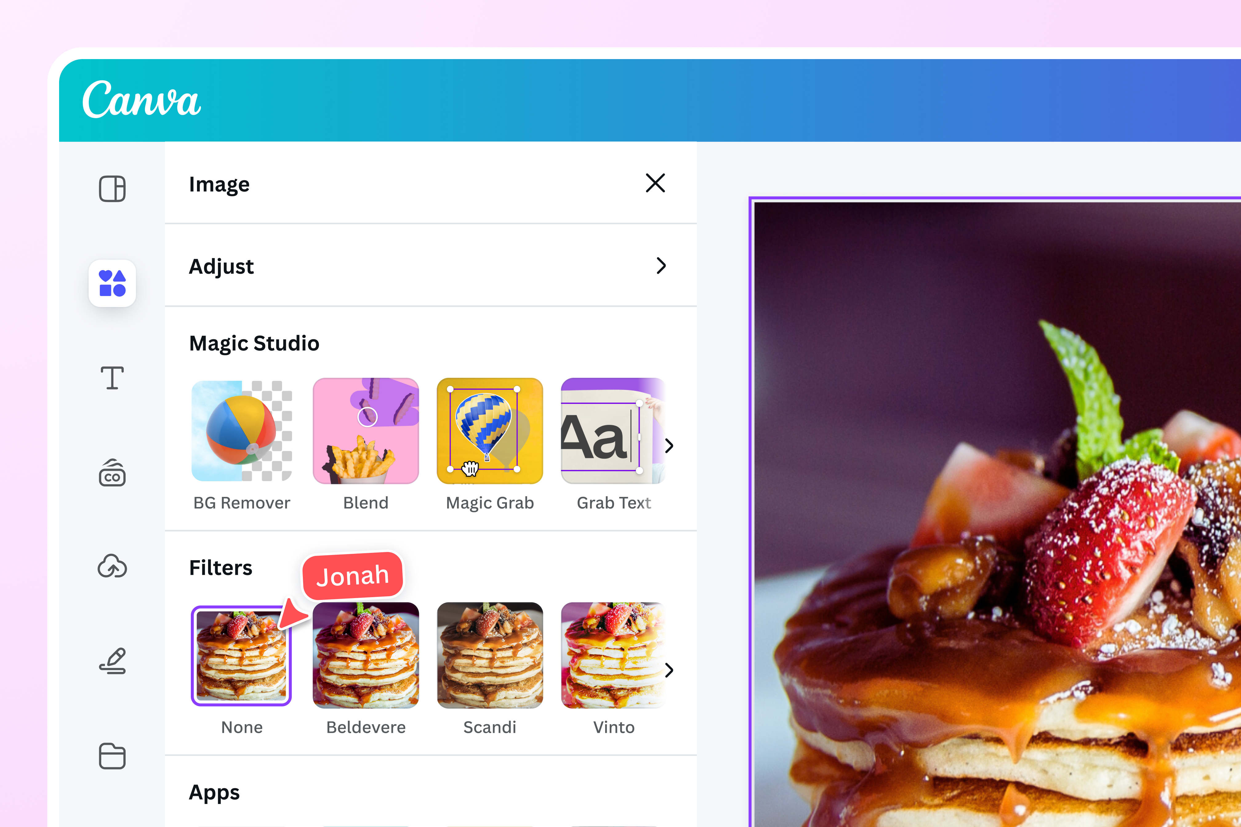 Apply Natural or other filters to your image