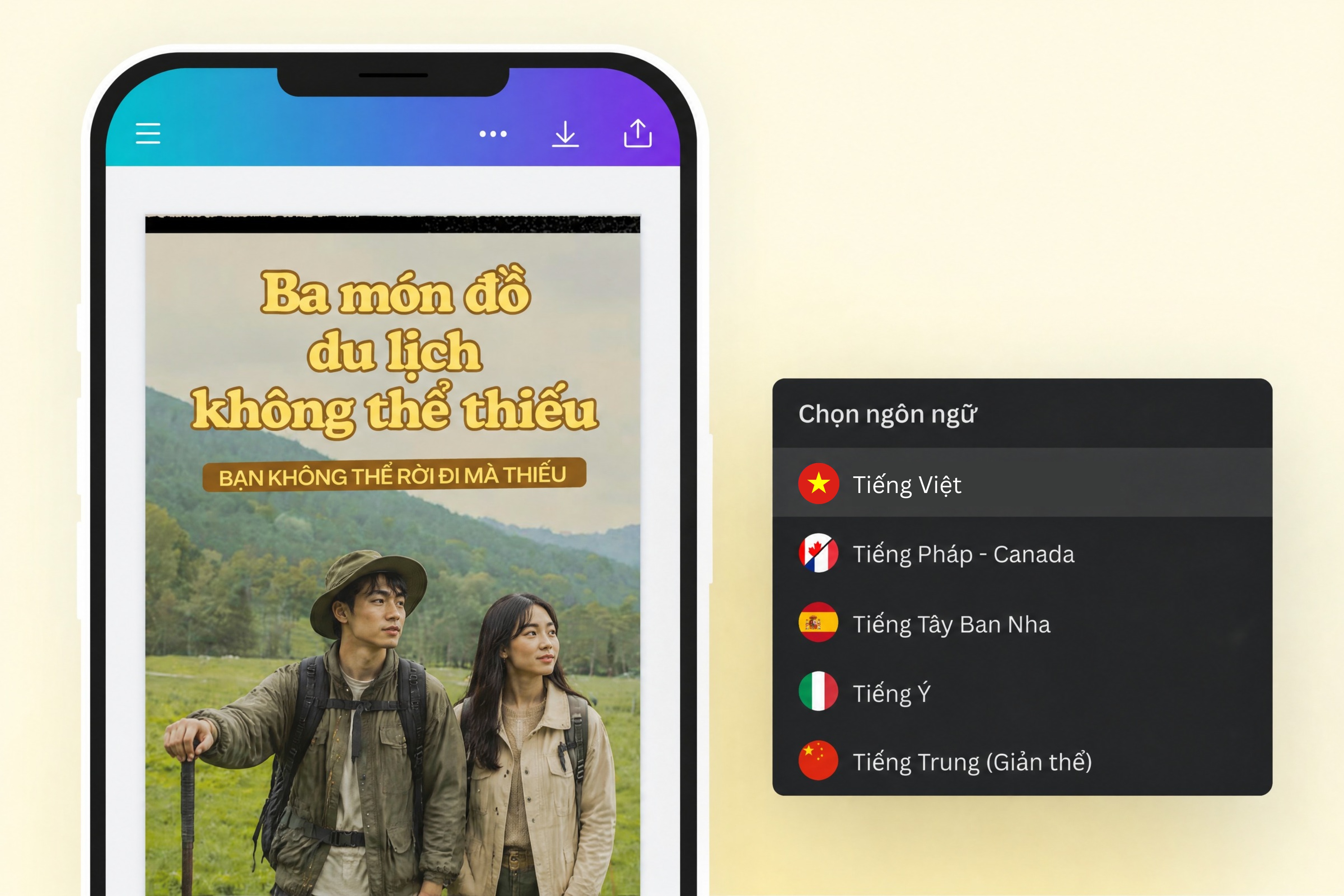 Select a language for your AI voice
