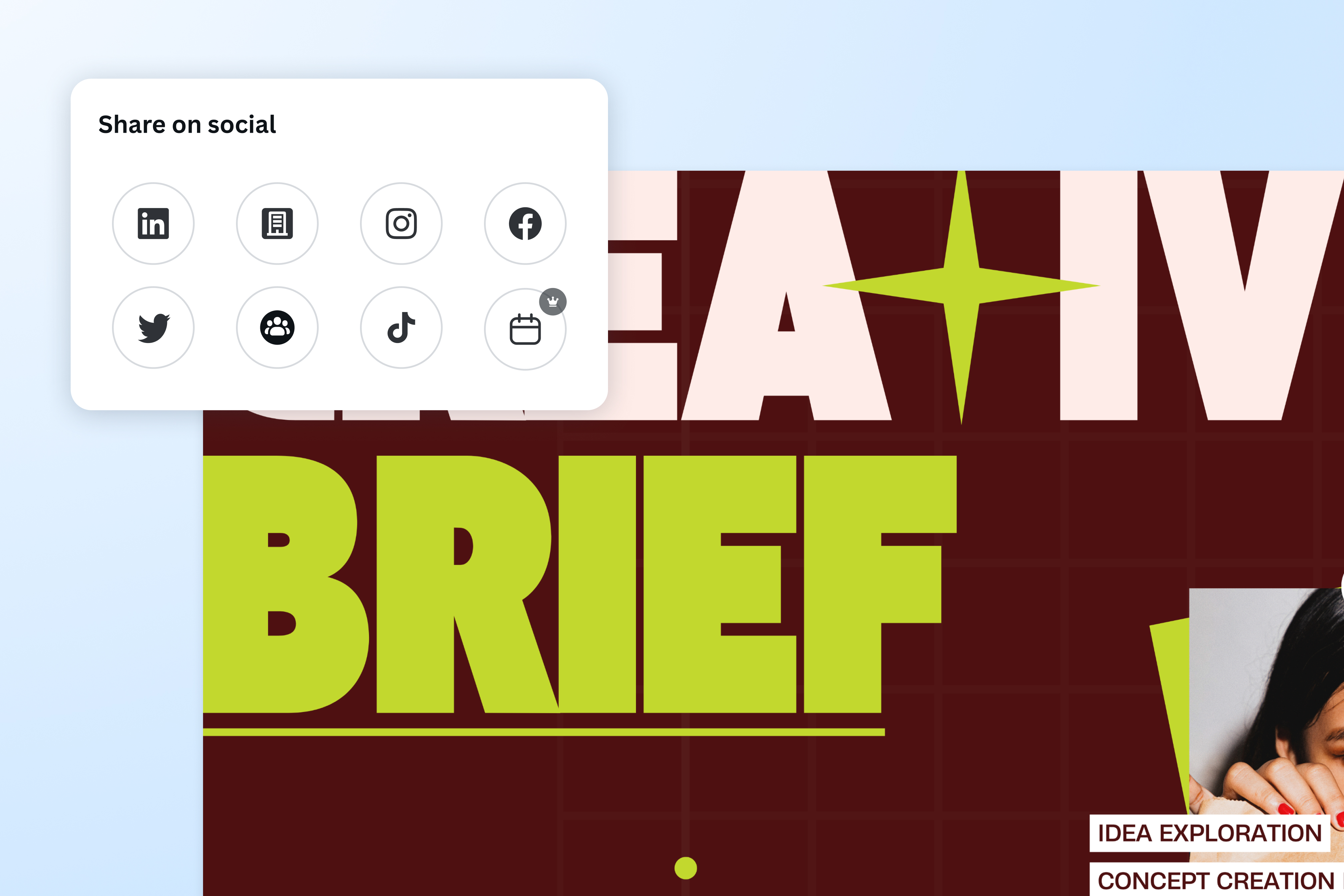 Share your design to your social media platforms