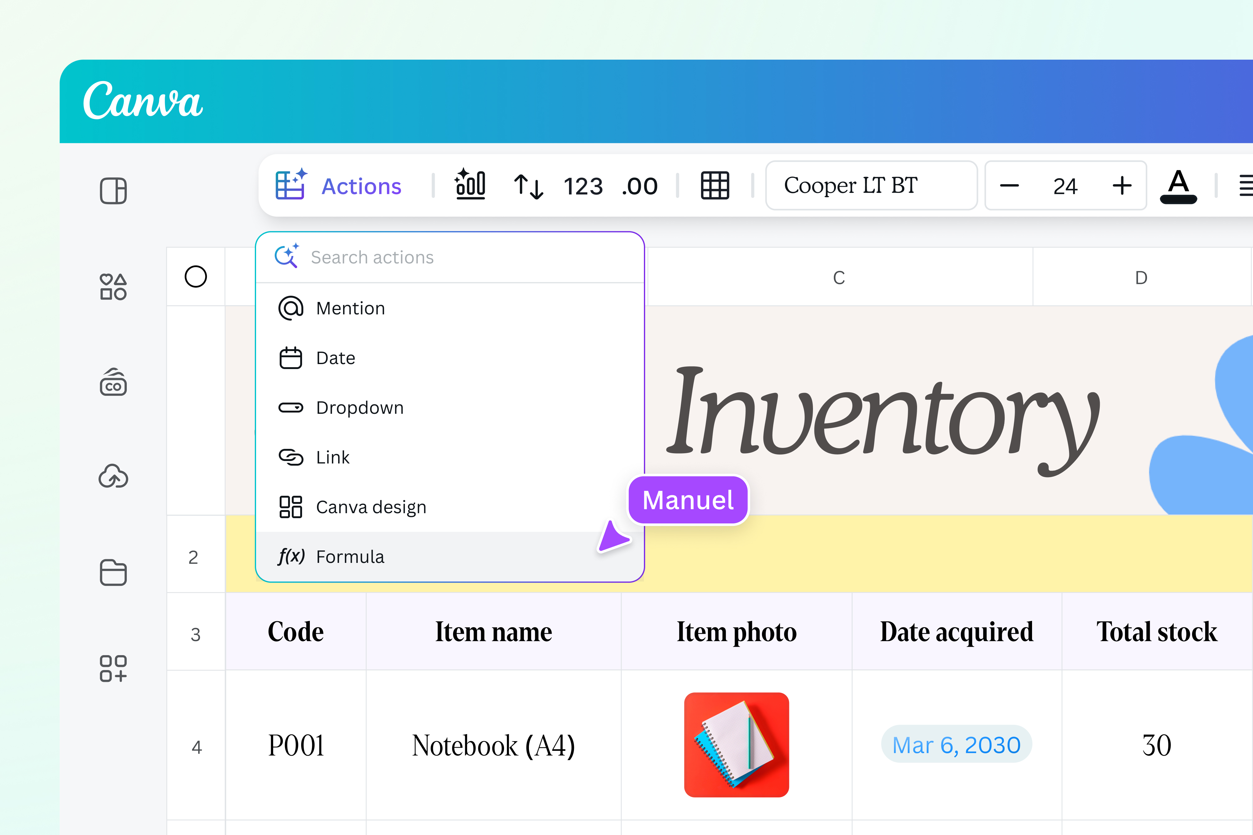 Get accurate data on a visual spreadsheet Get accurate data on a visual spreadsheet