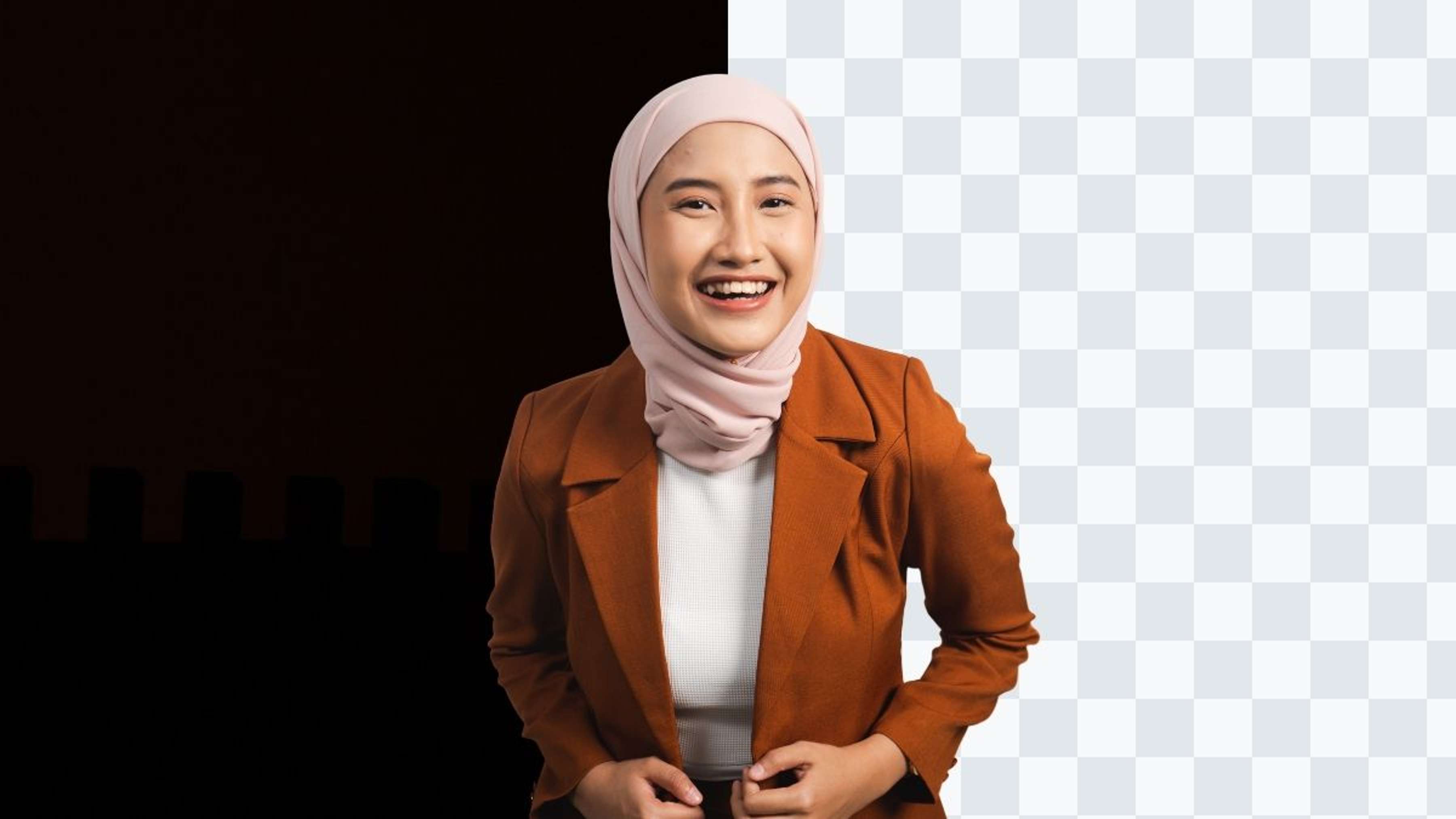 hapus background hitam