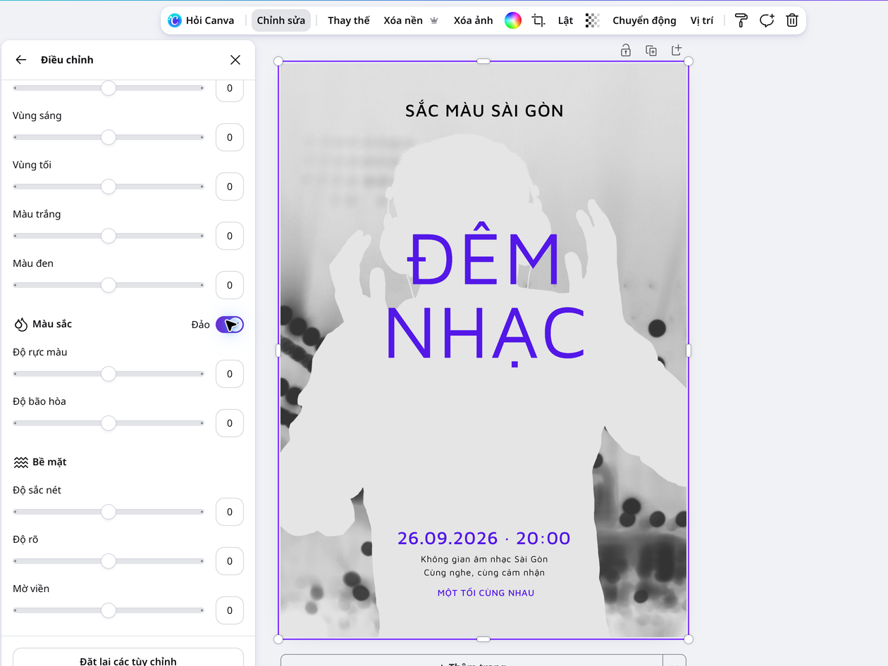 Đảo màu ảnh mà vẫn giữ màu chữ riêng Đảo màu ảnh mà vẫn giữ màu chữ riêng