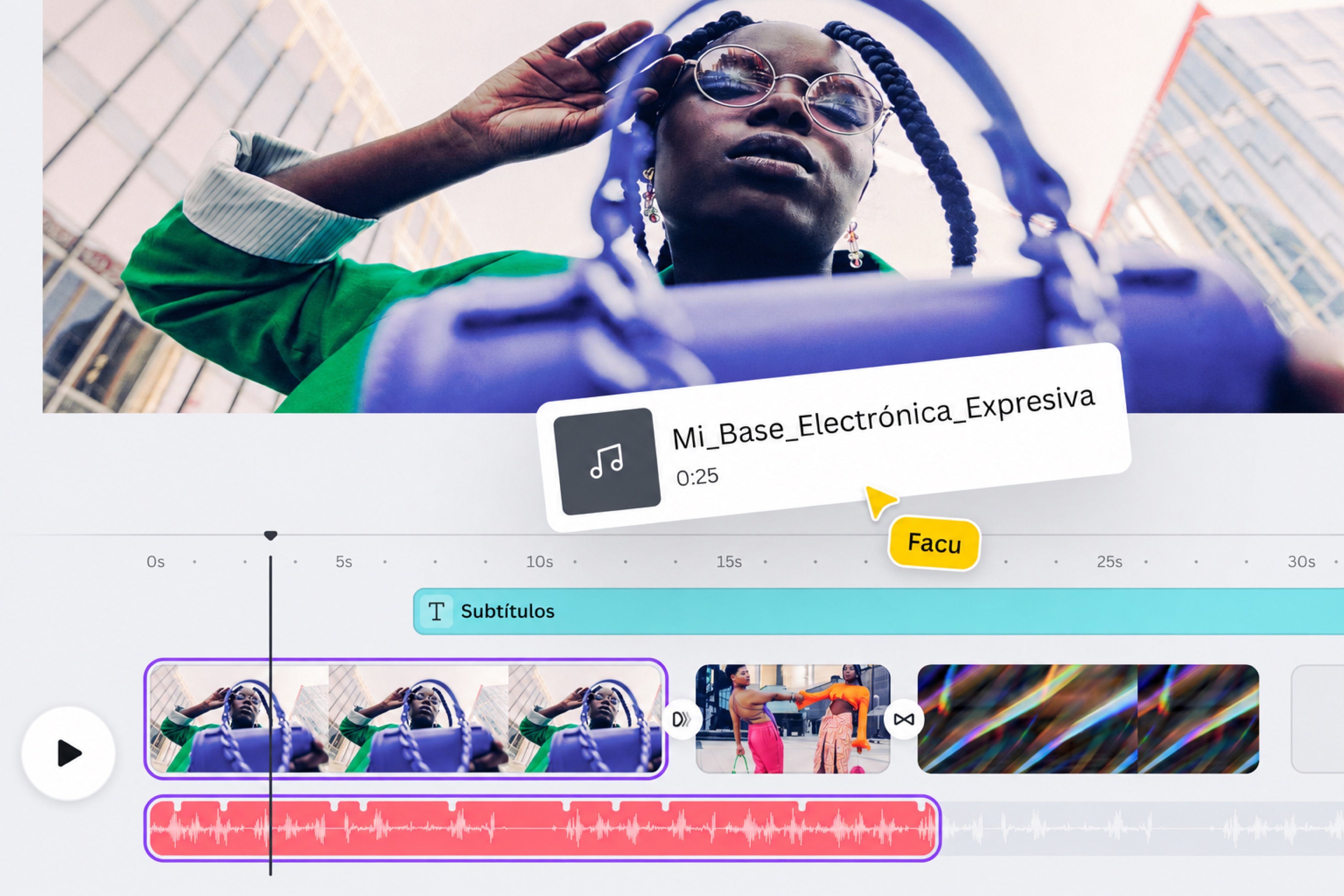 Edit your video's sound from quiet to intense using Soundraw