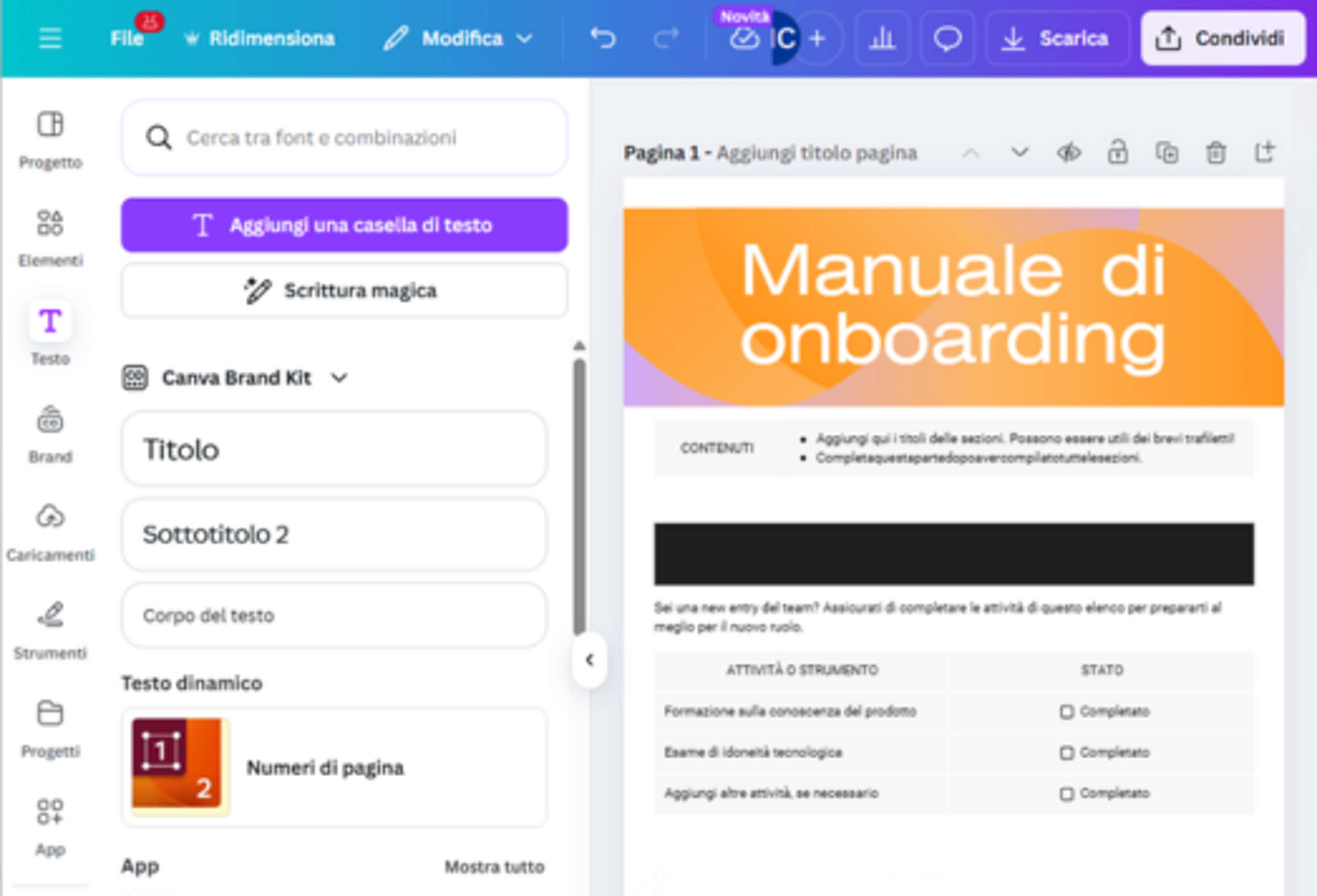 Come numerare pagine PDF