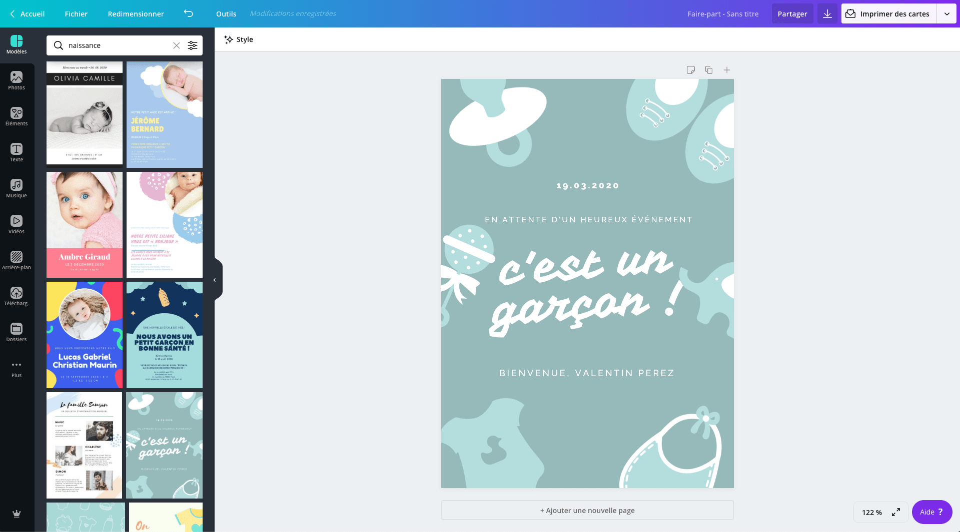 Faire-part de naissance Faire-part de naissance