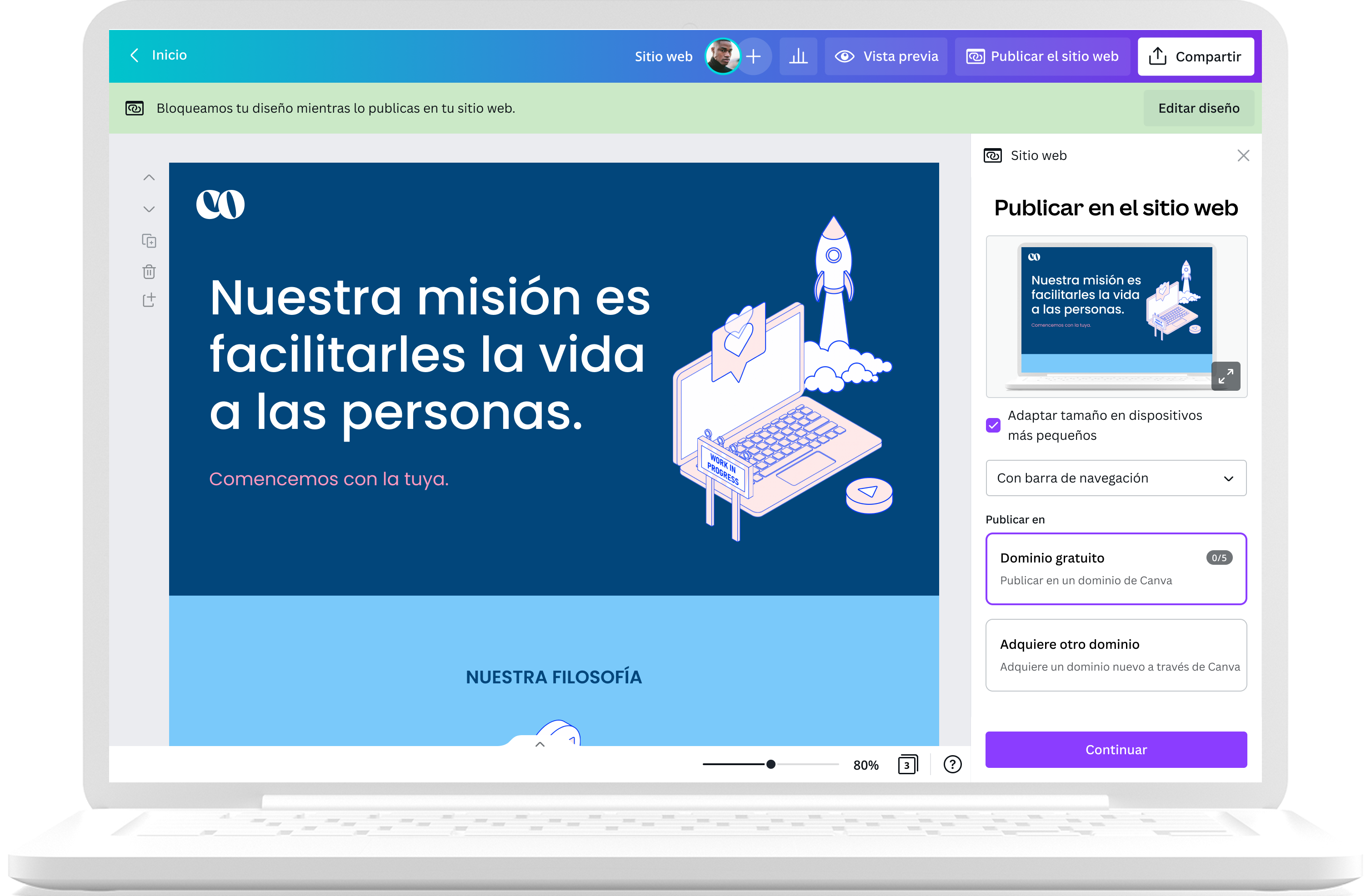 Cómo crear una página web en Canva