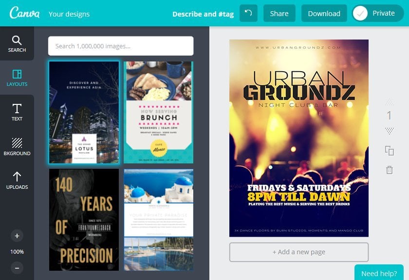 Create a Club Flyer in Canva