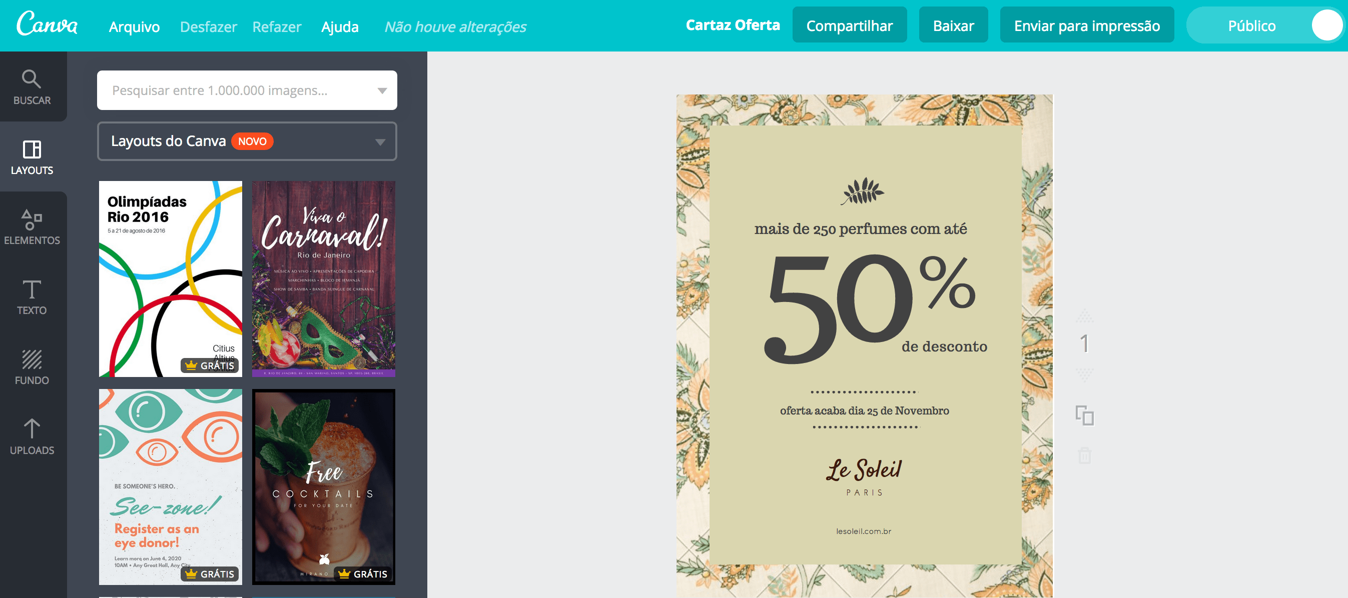 Cartaz de oferta