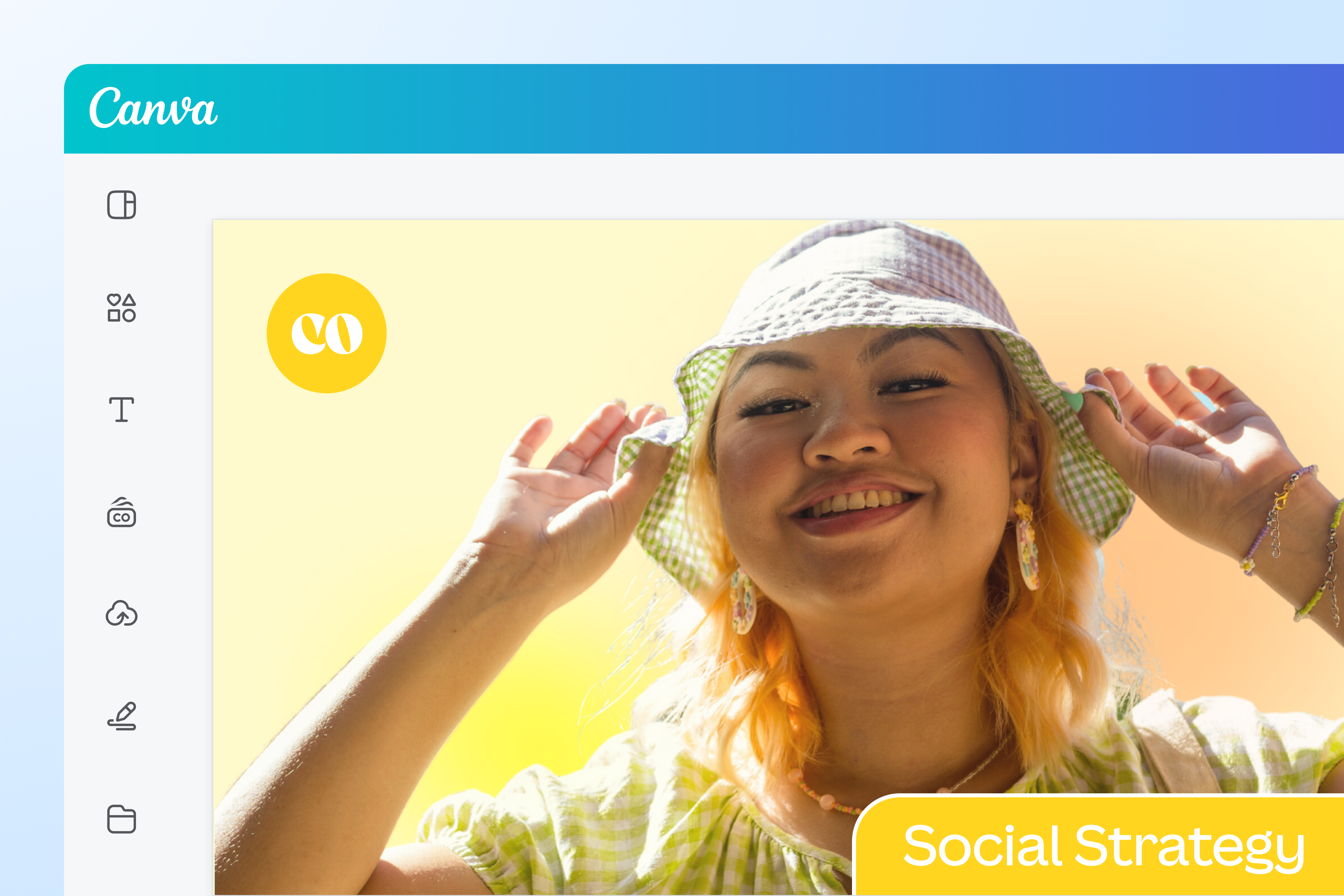 Canva design canvas and tool rail as seen in product visuals