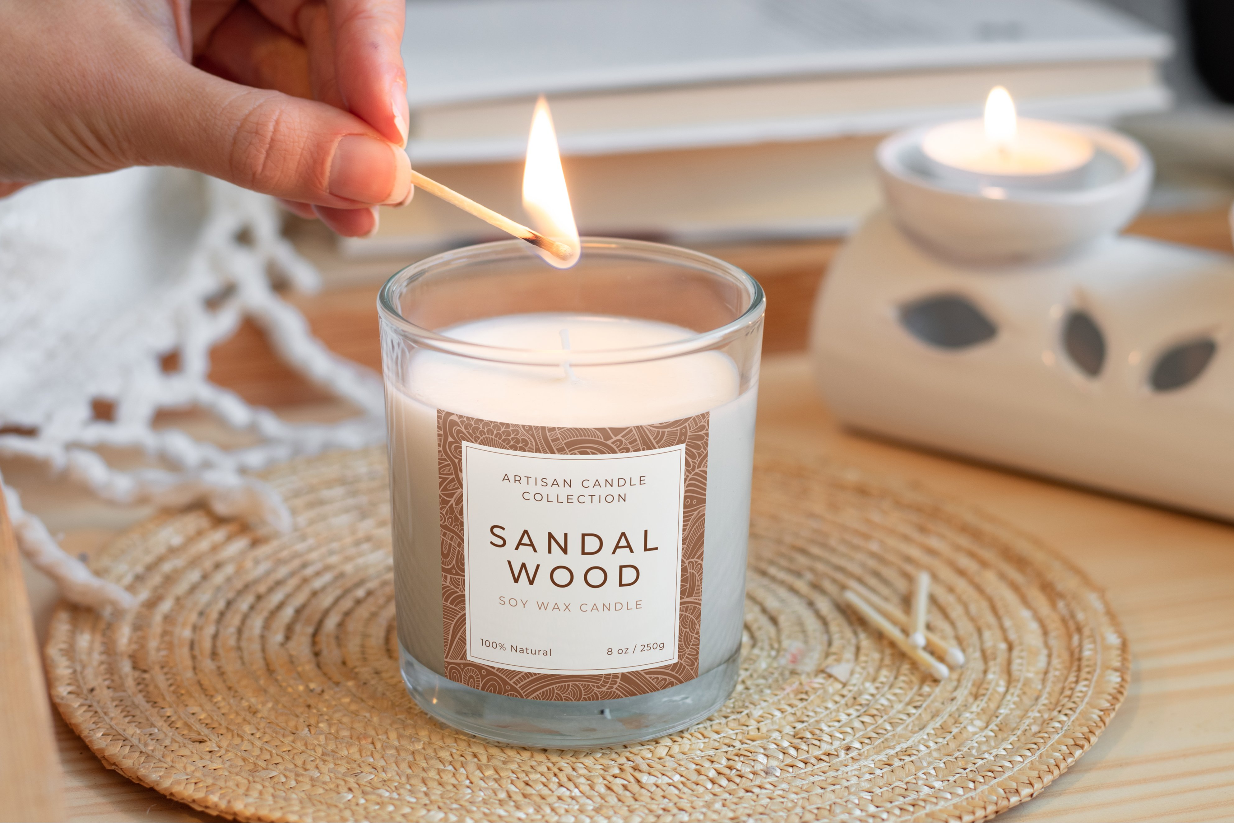 Free candle mockup generator
