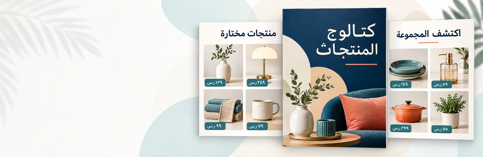 كتالوجات منتجات عربية بتخطيط واضح وأسعار