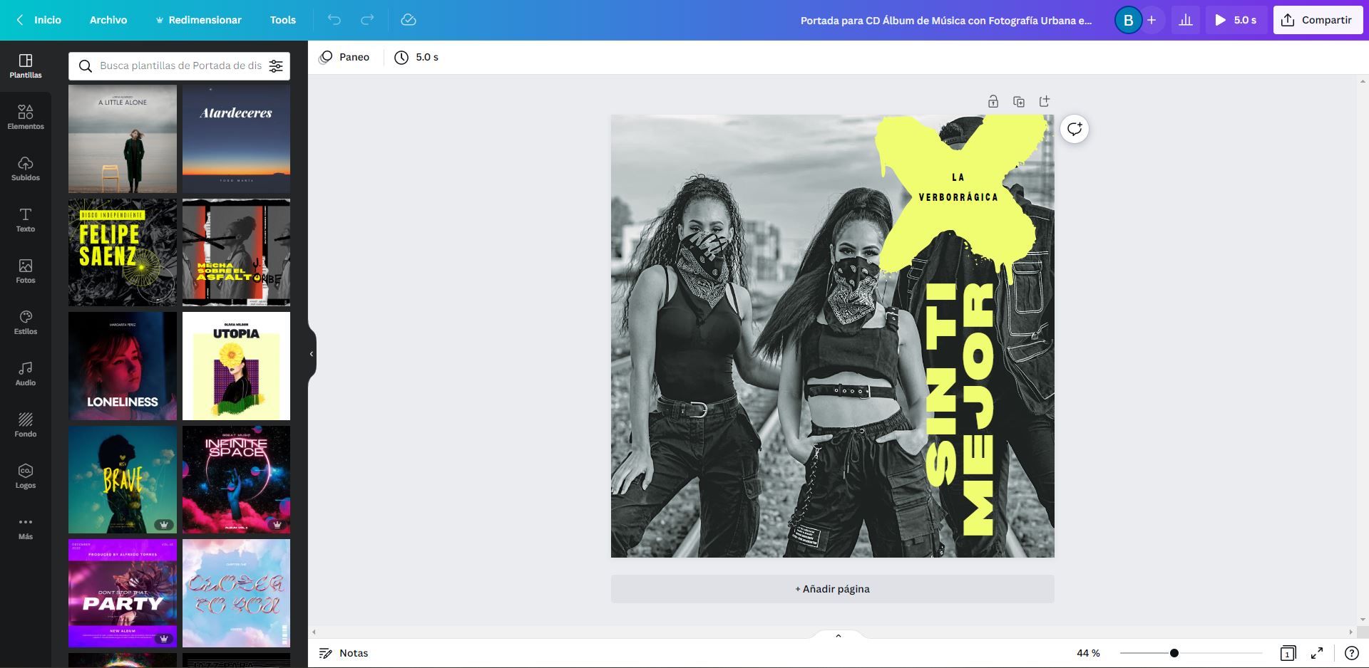 How to make an album cover - Canva
