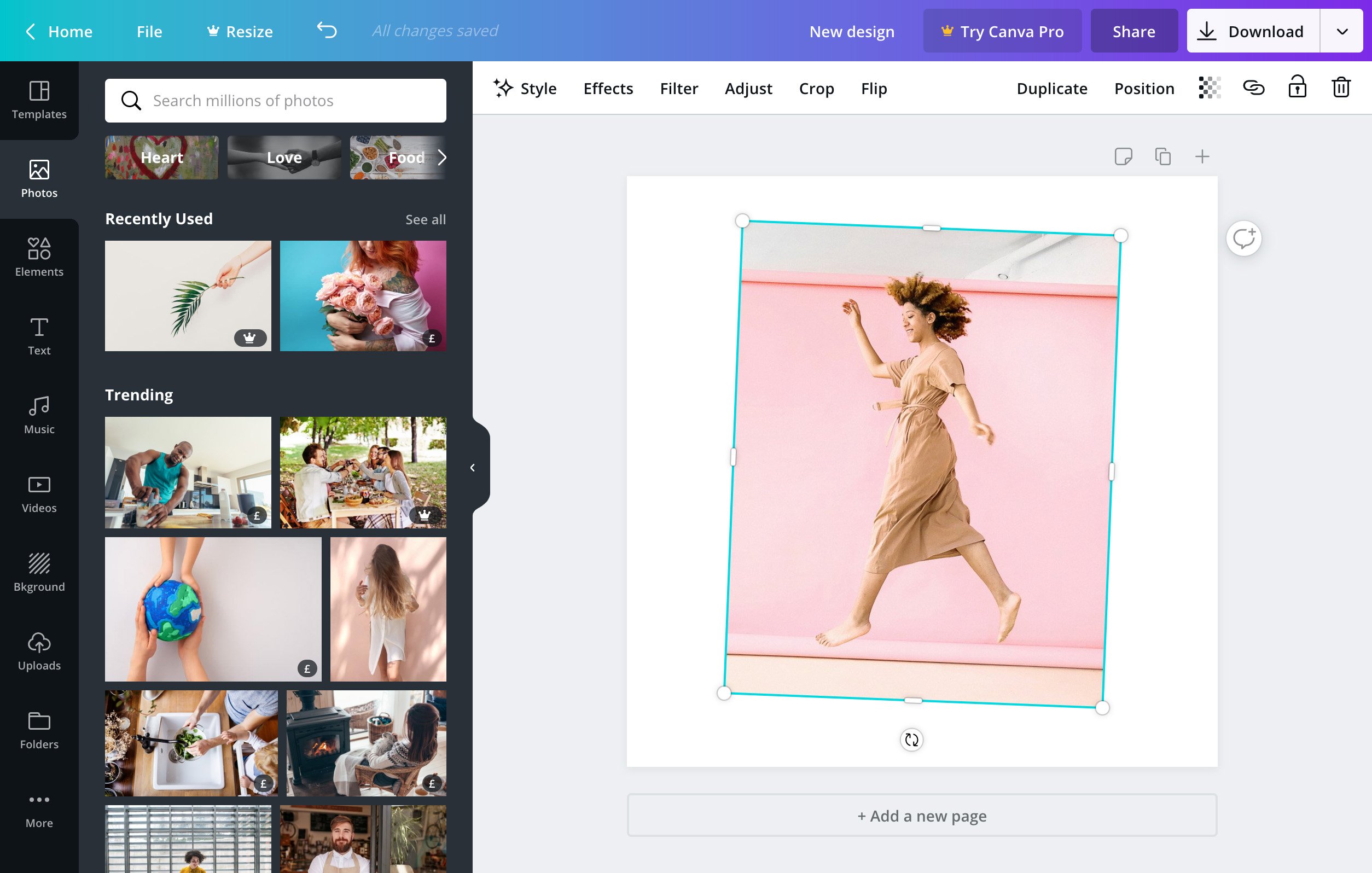 Straighten Your Photo With Canva