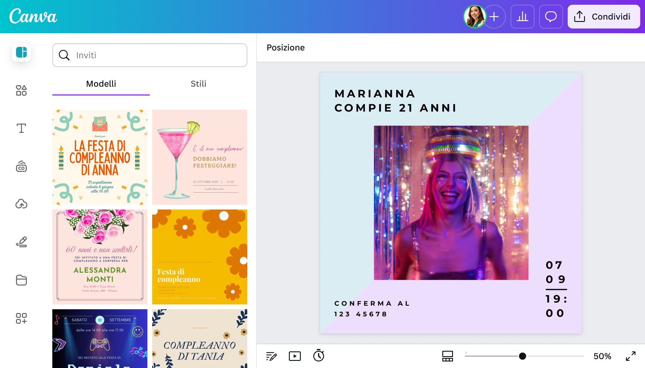 Creare inviti di compleanno Creare inviti di compleanno con Canva