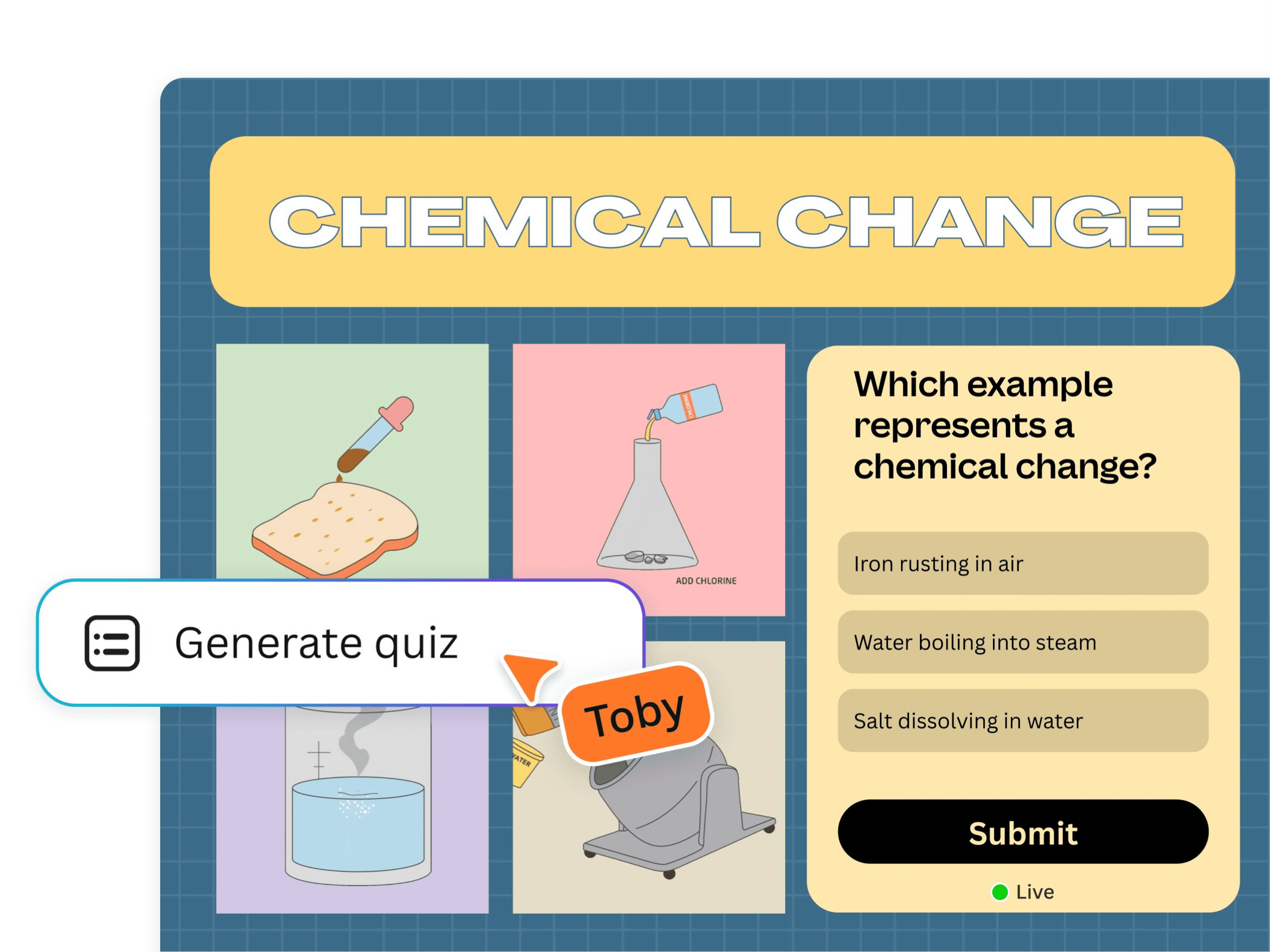 Bouton CTA de génération d’un quiz sur Canva