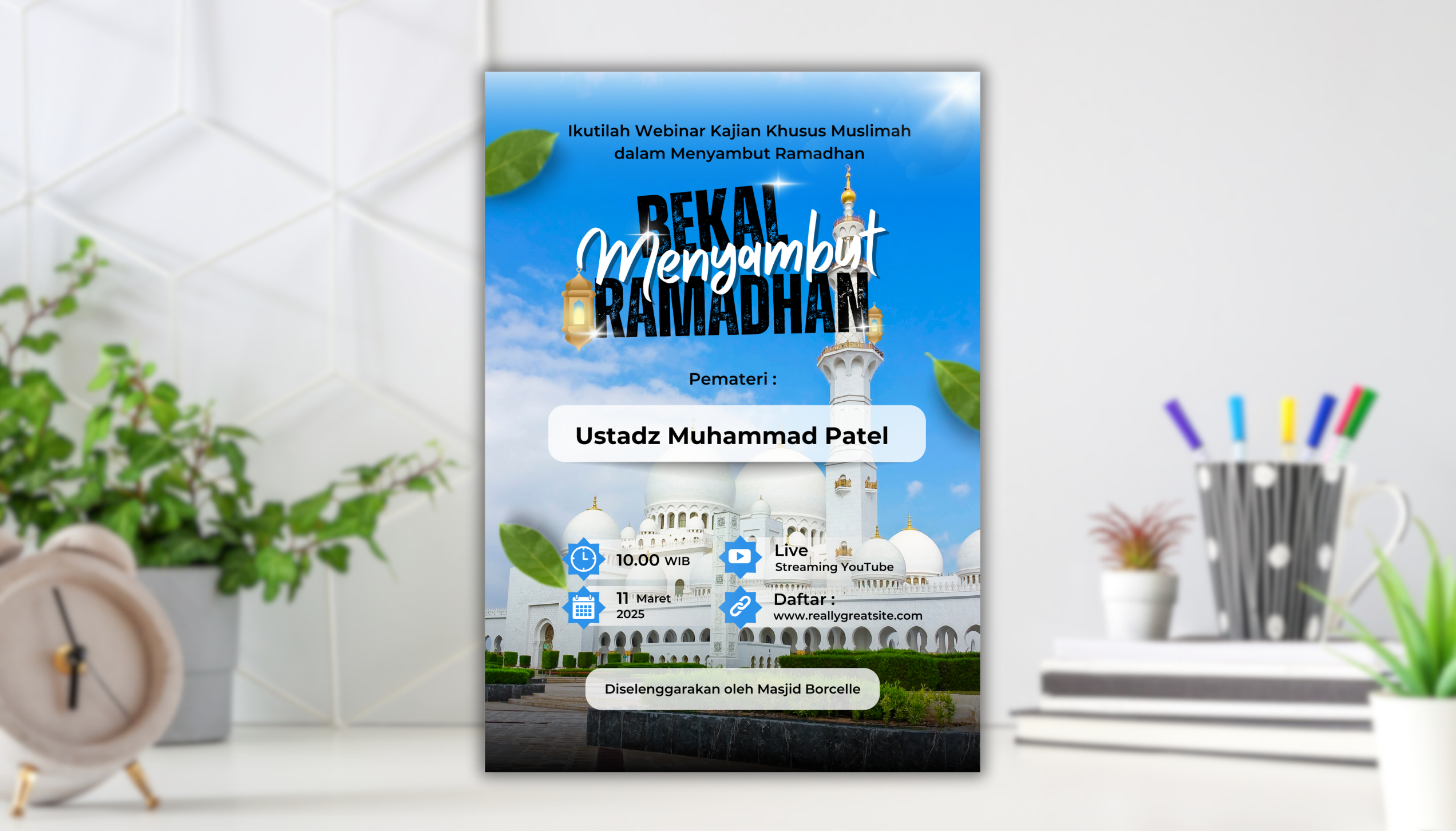 membuat poster ramadhan